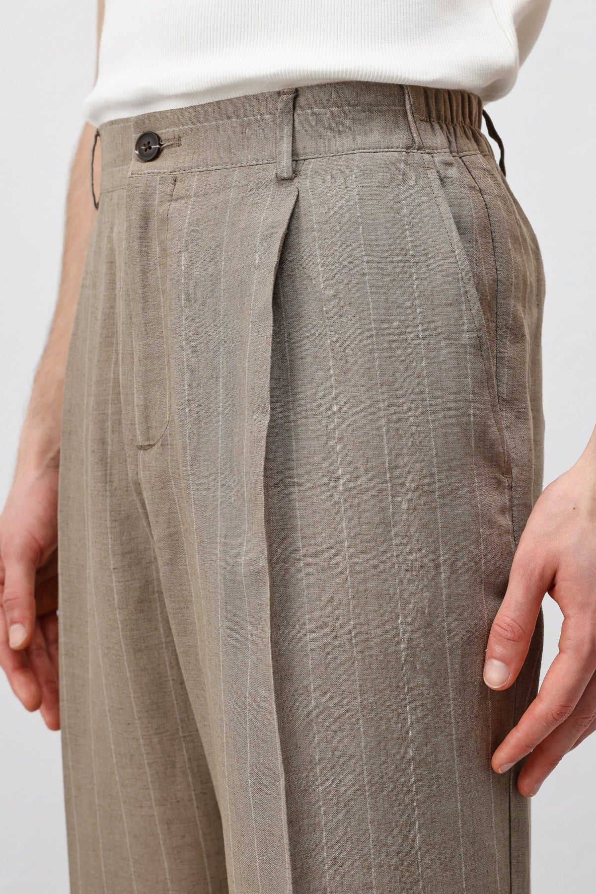 Antioch Linen-Blend Striped Men's Pants