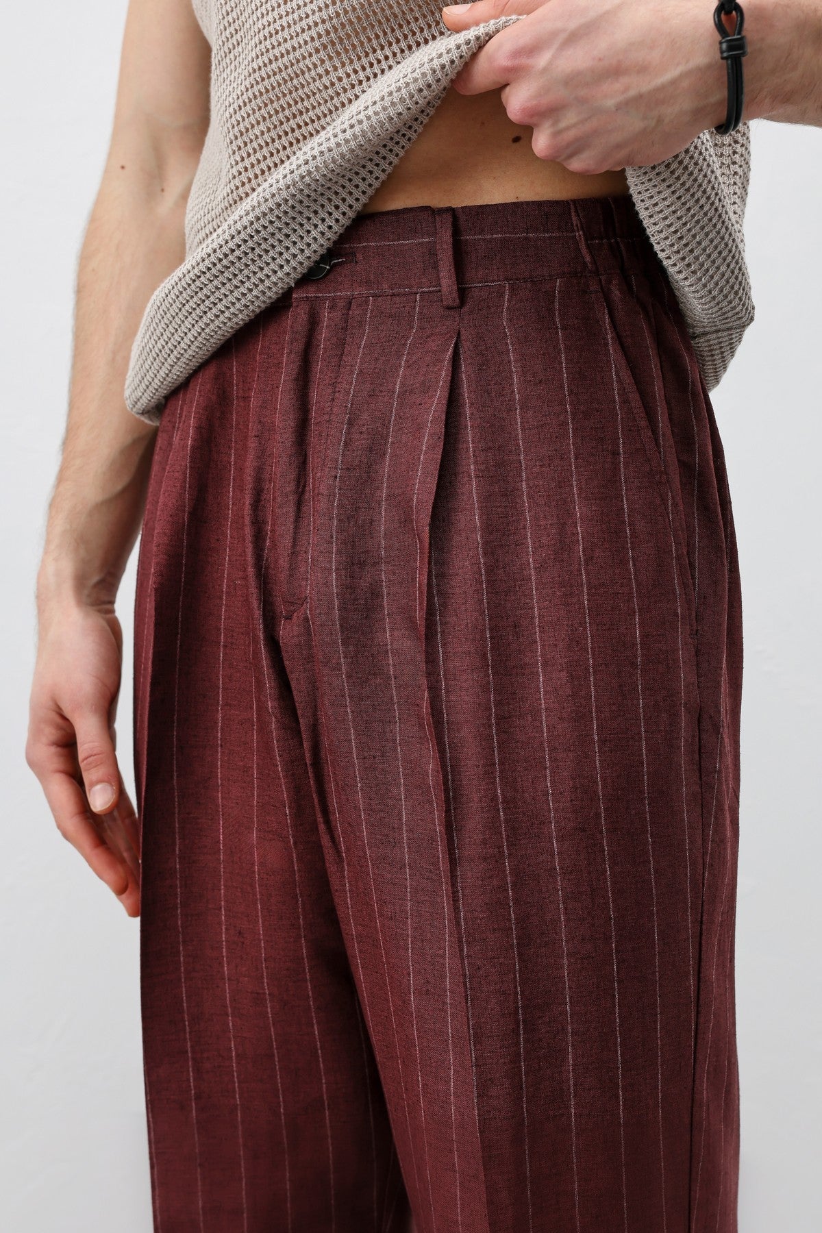 Antioch Linen-Blend Striped Men's Pants