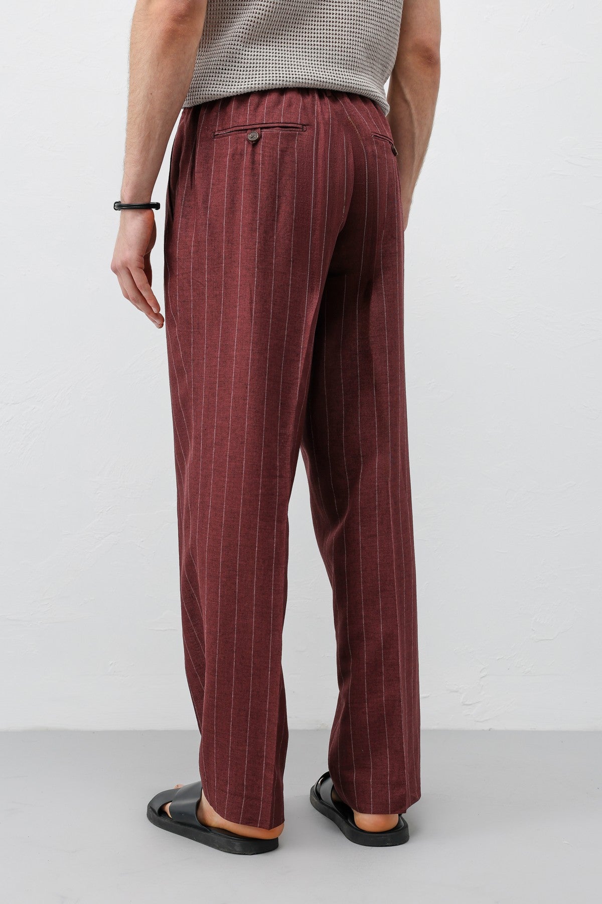 Antioch Linen-Blend Striped Men's Pants