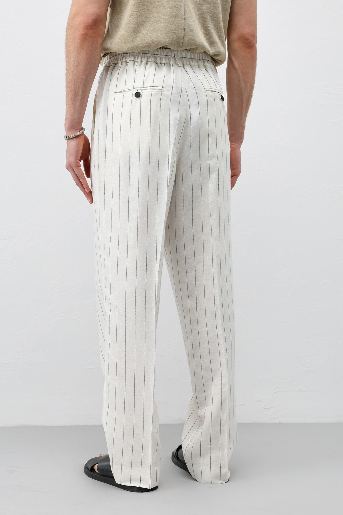 Antioch Linen-Blend Striped Men's Pants
