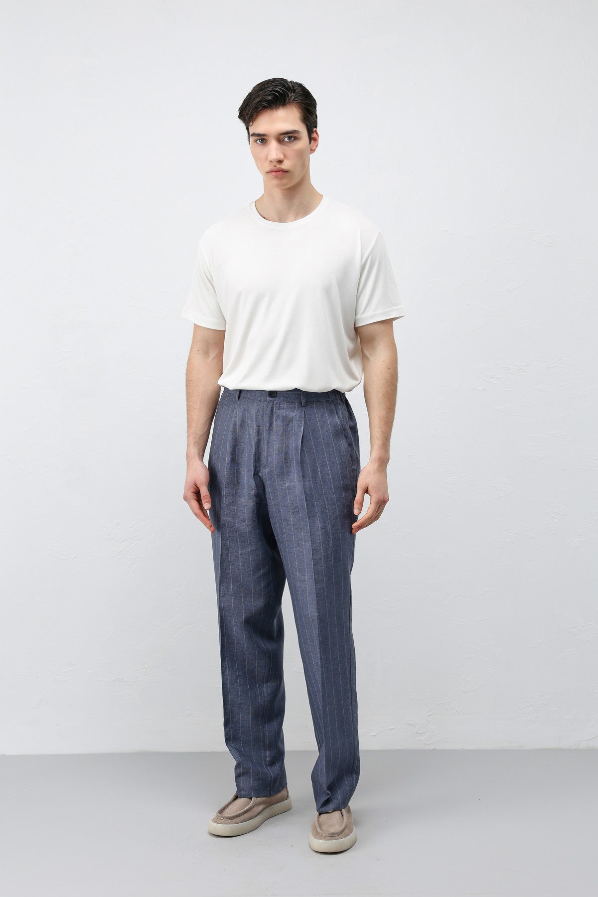 Antioch Linen-Blend Striped Men's Pants