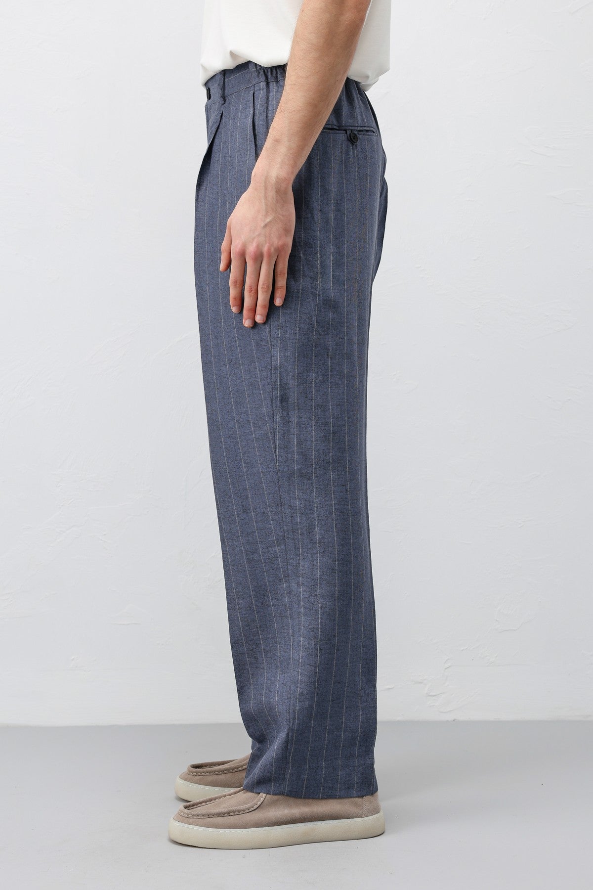 Antioch Linen-Blend Striped Men's Pants