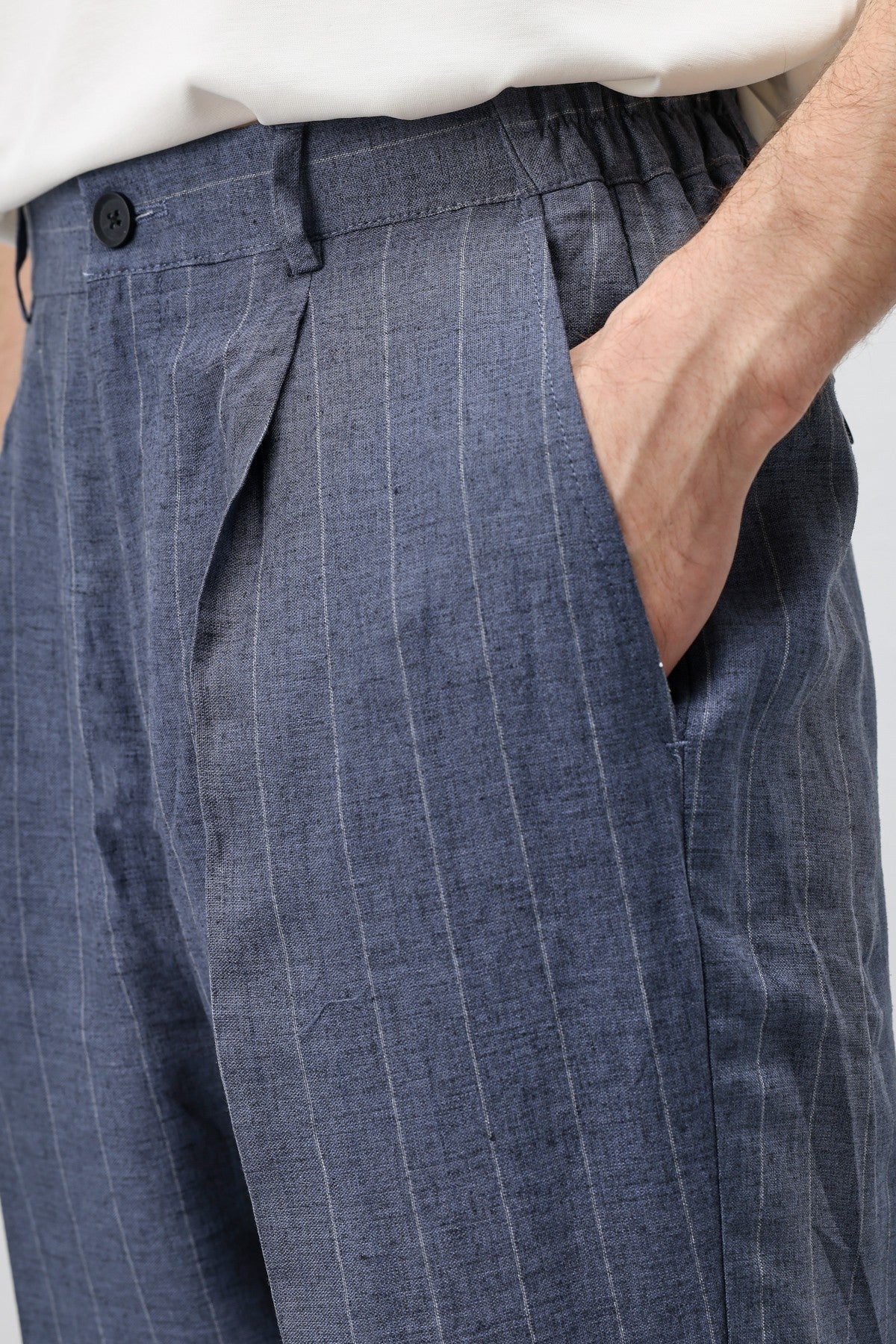 Antioch Linen-Blend Striped Men's Pants