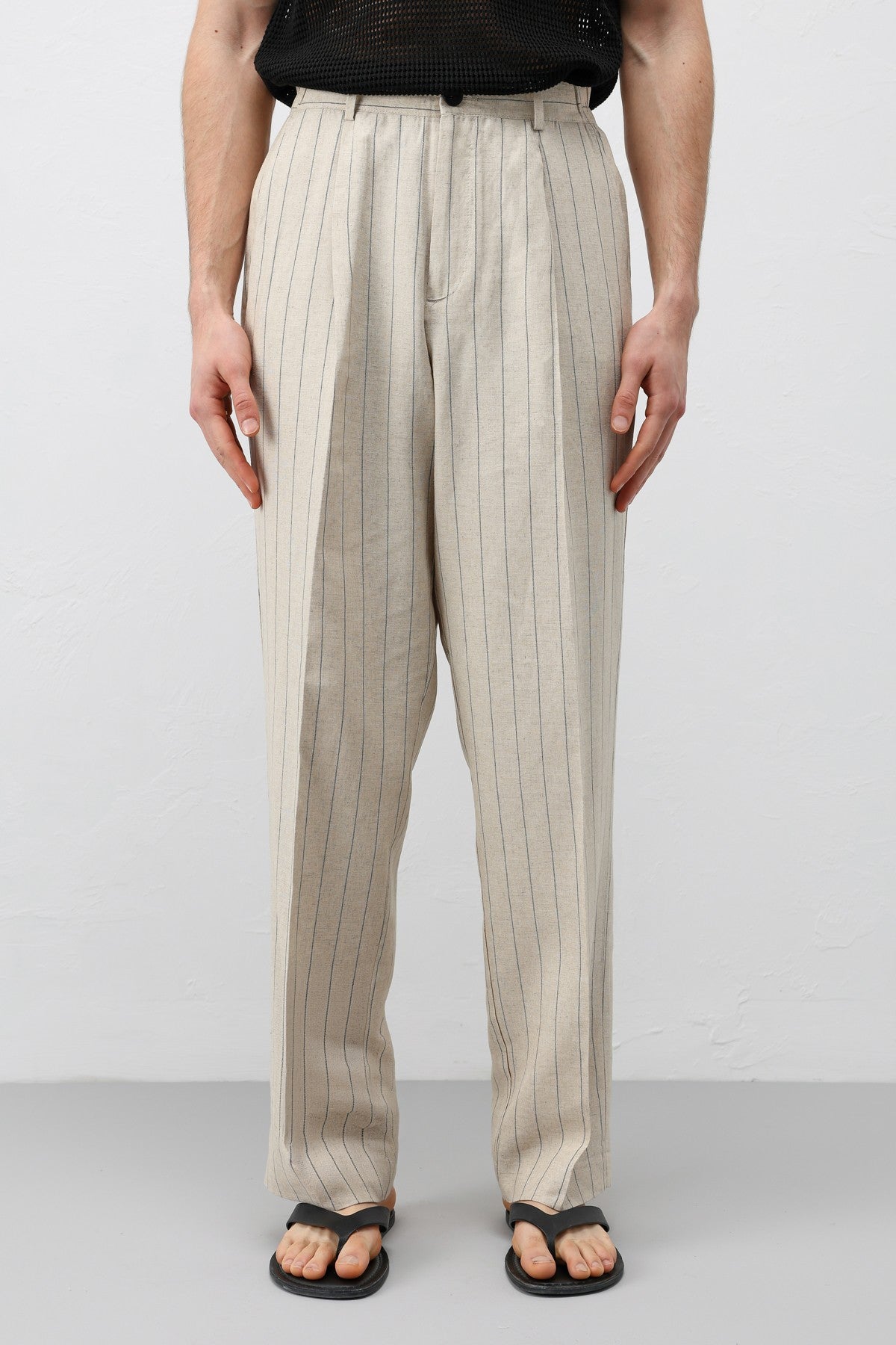 Antioch Linen-Blend Striped Men's Pants
