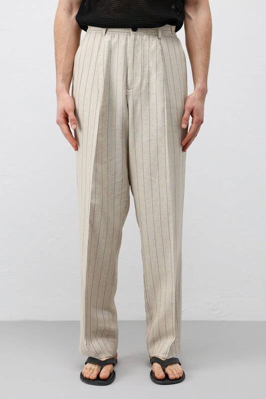 Antioch Linen-Blend Striped Men's Pants