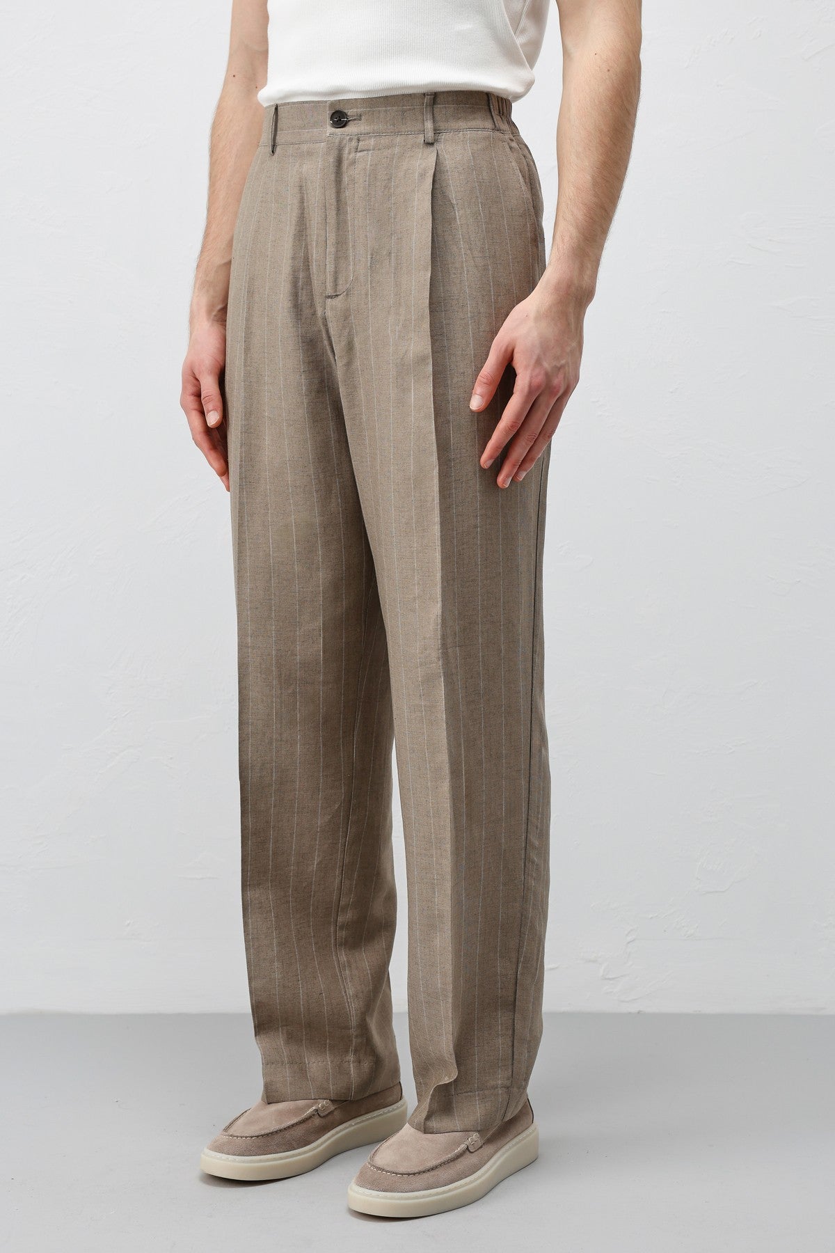 Antioch Linen-Blend Striped Men's Pants