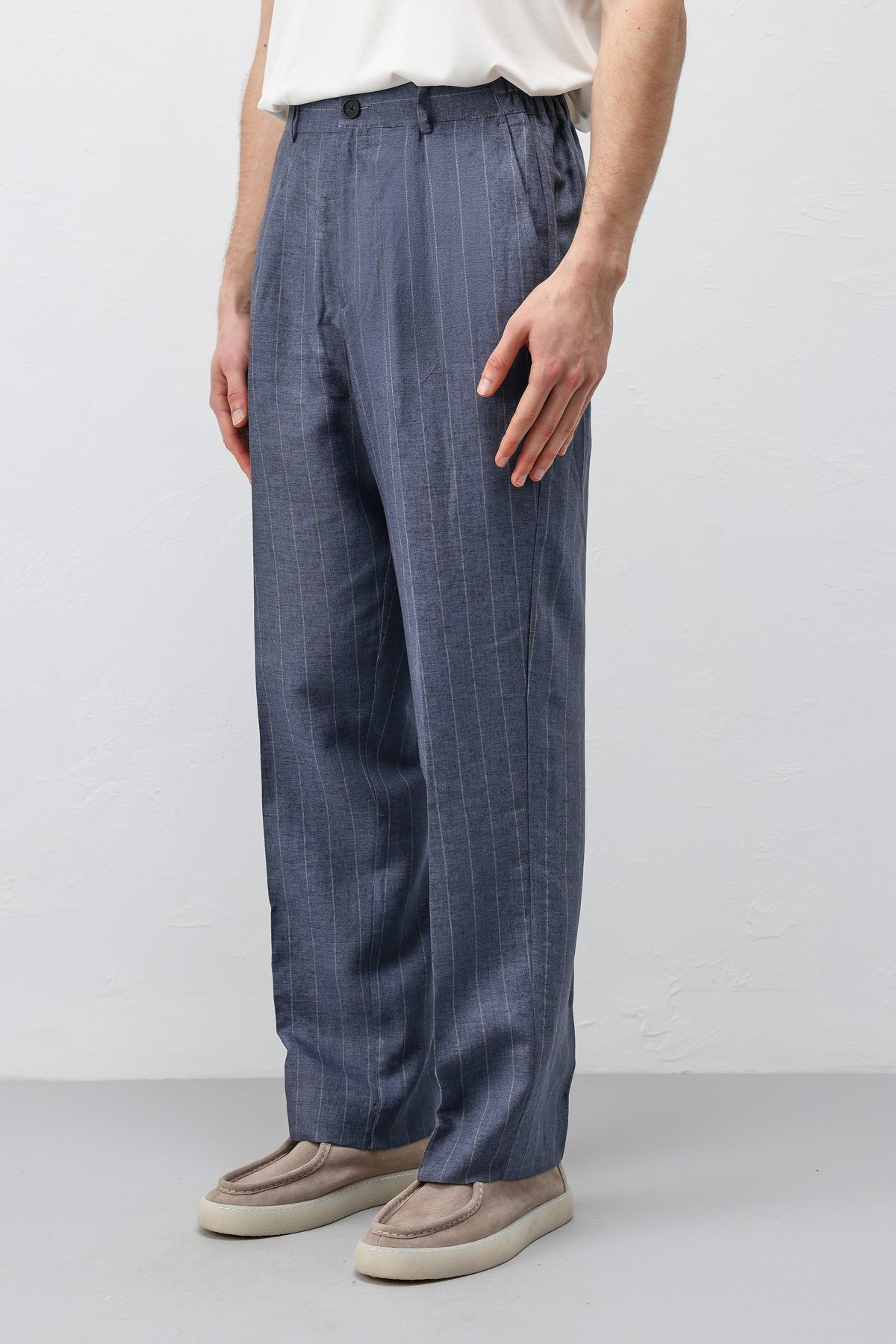 Antioch Linen-Blend Striped Men's Pants