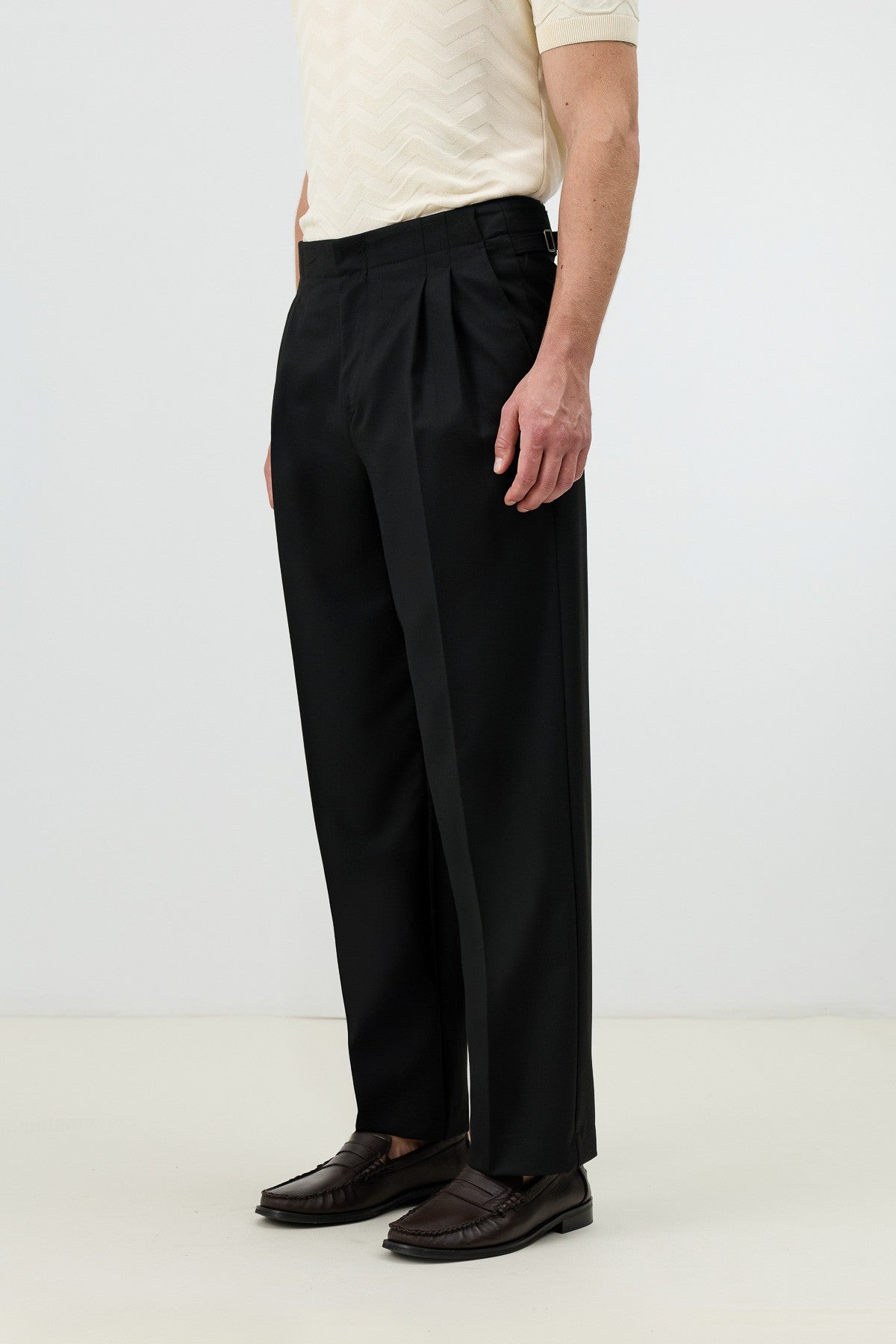 Antioch Men's Pants with Double-Pleated Cuff Detail