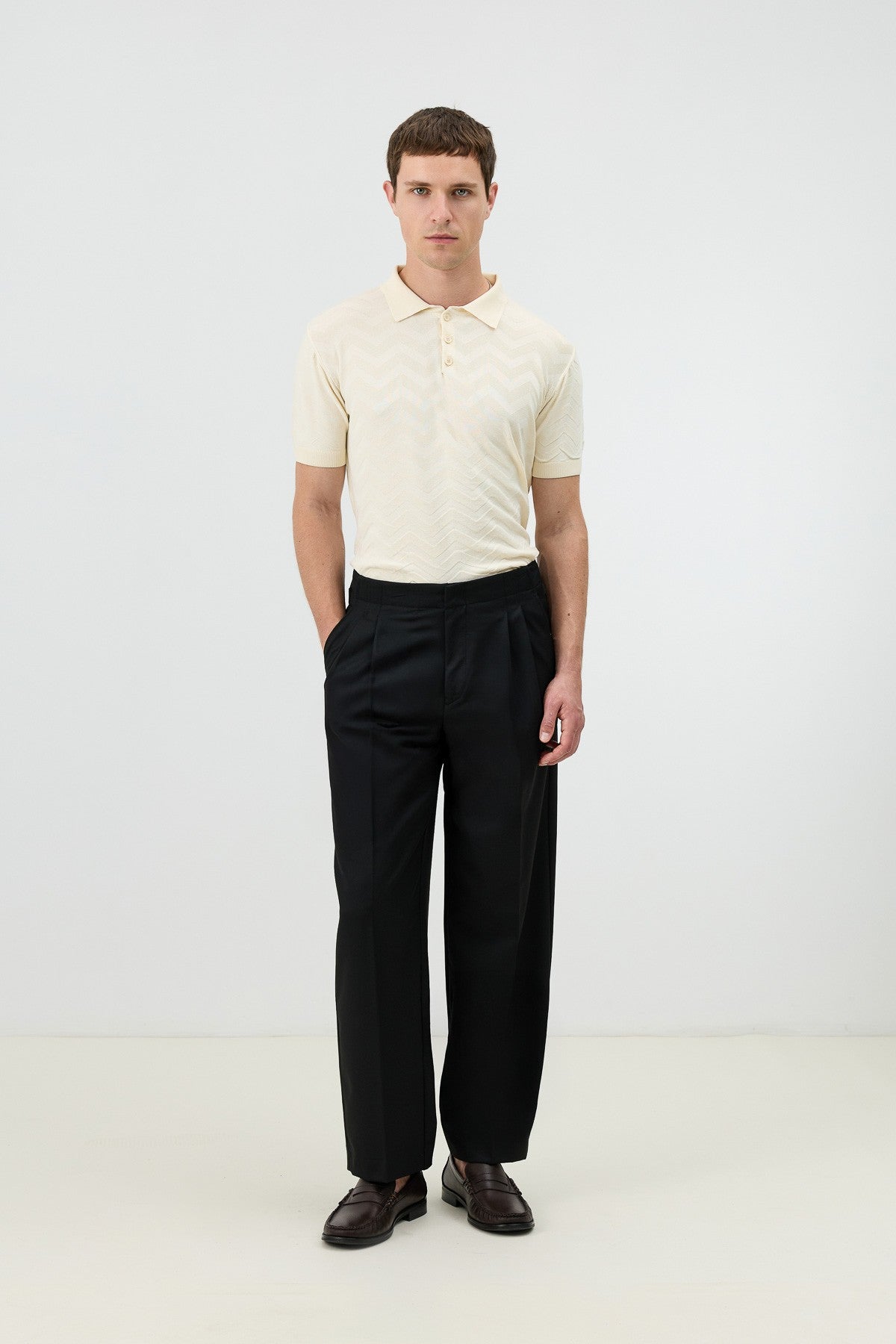 Antioch Men's Pants with Double-Pleated Cuff Detail