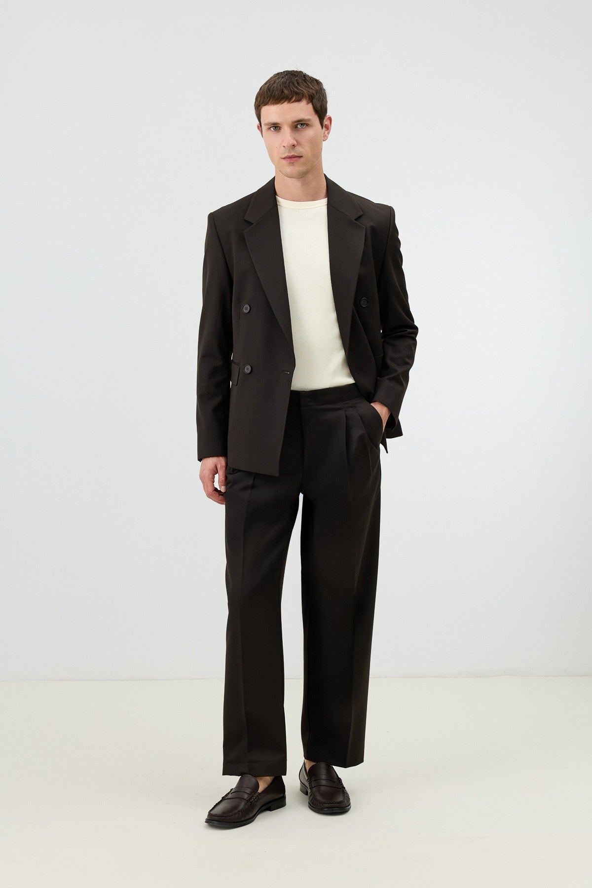 Antioch Men's Pants with Double-Pleated Cuff Detail