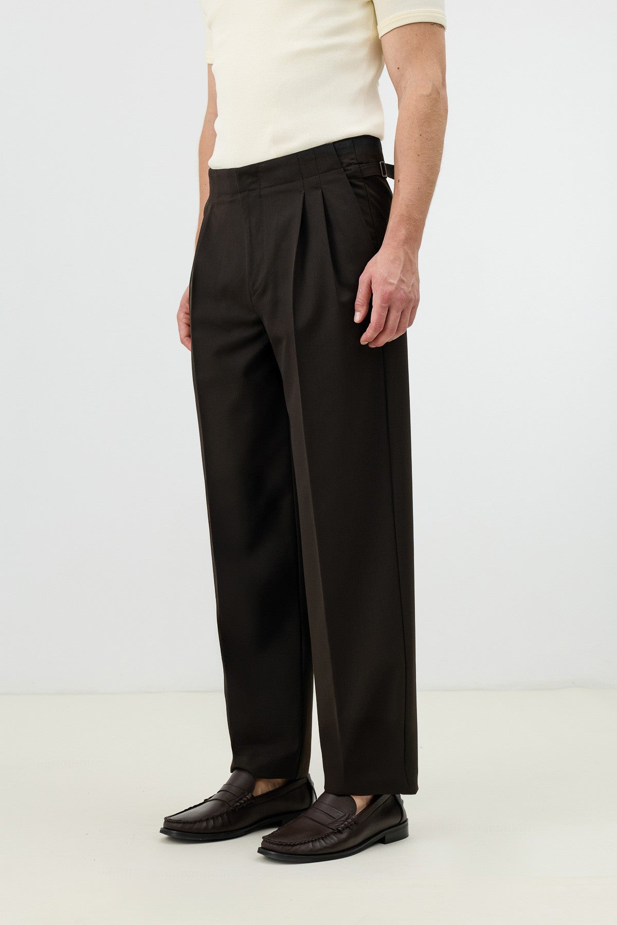 Antioch Men's Pants with Double-Pleated Cuff Detail