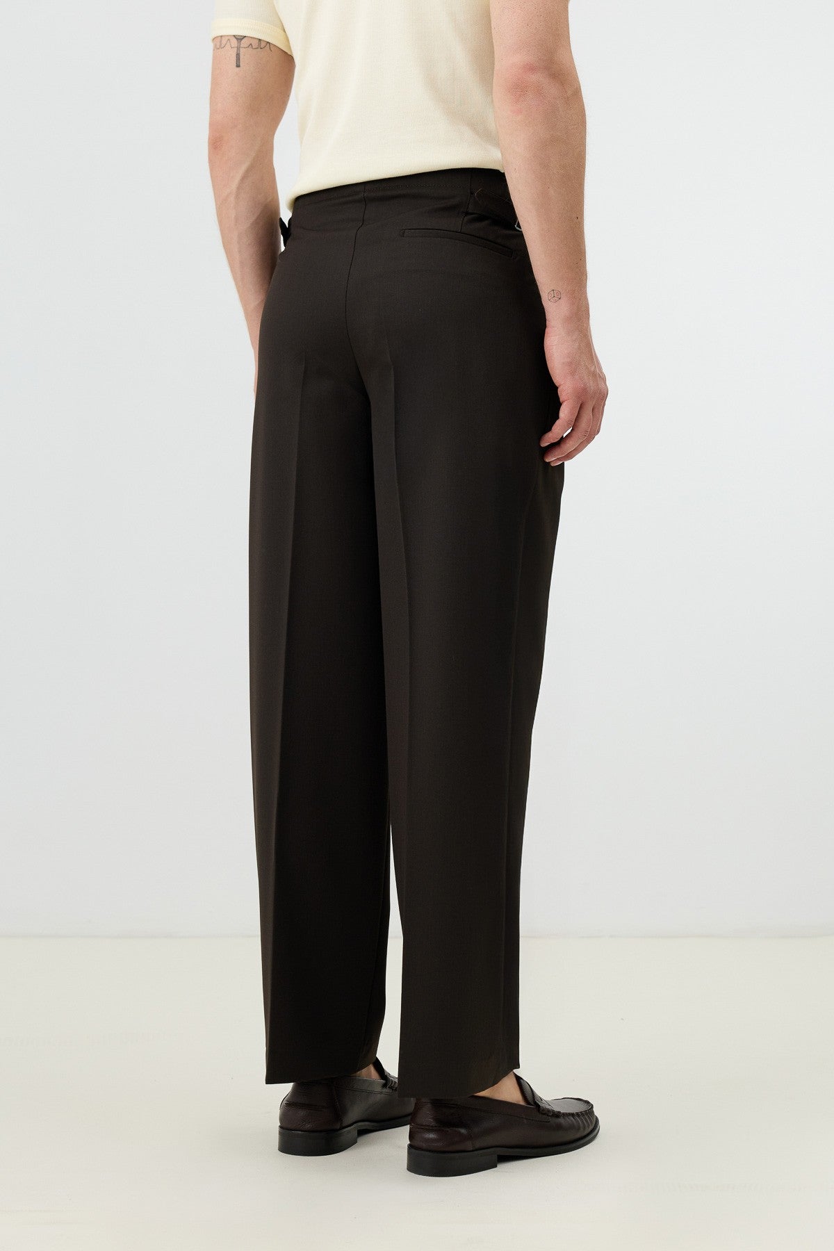 Antioch Men's Pants with Double-Pleated Cuff Detail