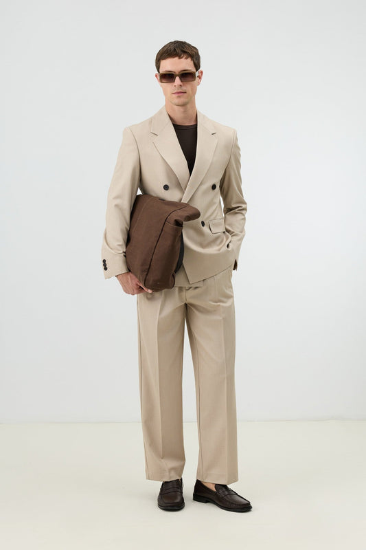 Antioch Men's Pants with Double-Pleated Cuff Detail