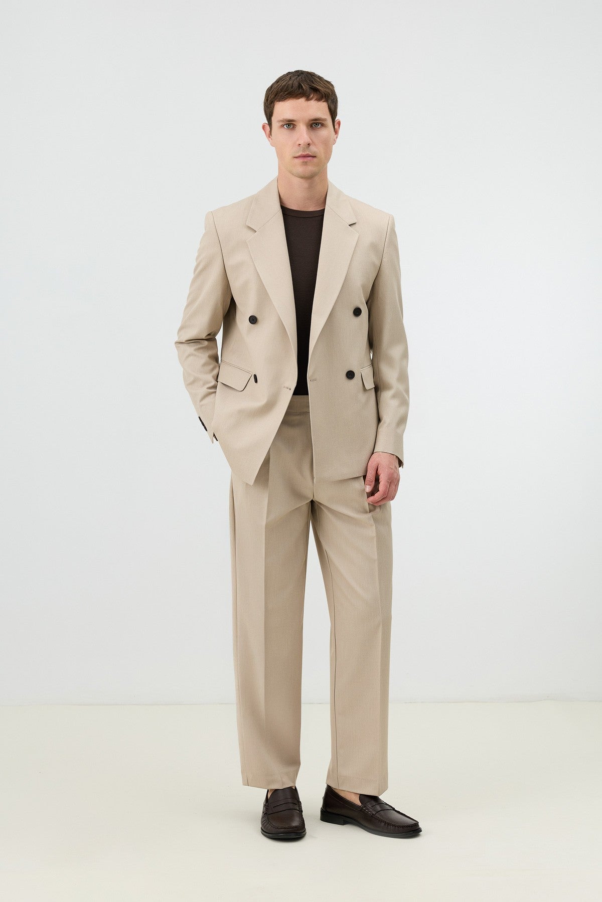 Antioch Men's Pants with Double-Pleated Cuff Detail