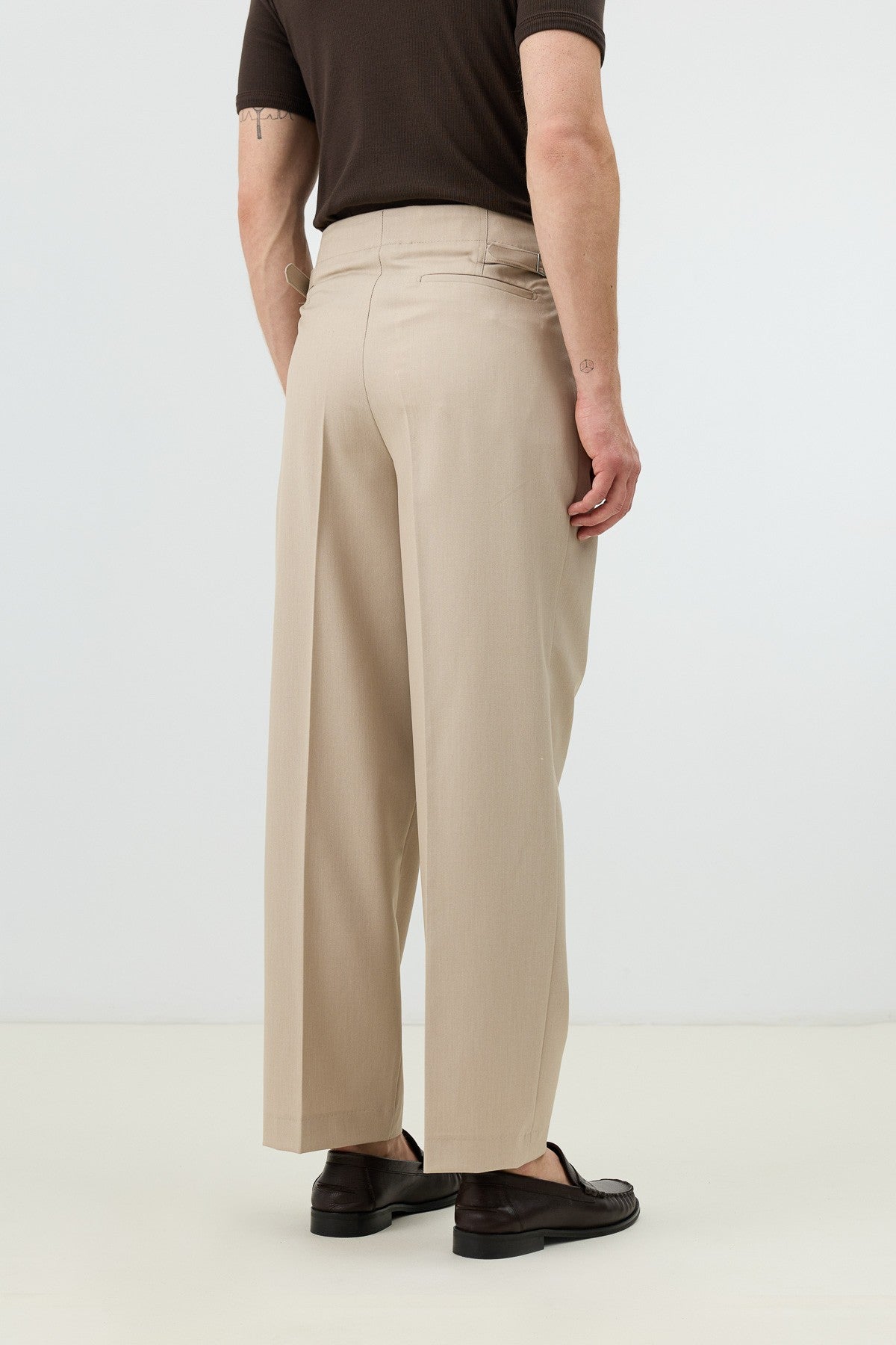 Antioch Men's Pants with Double-Pleated Cuff Detail