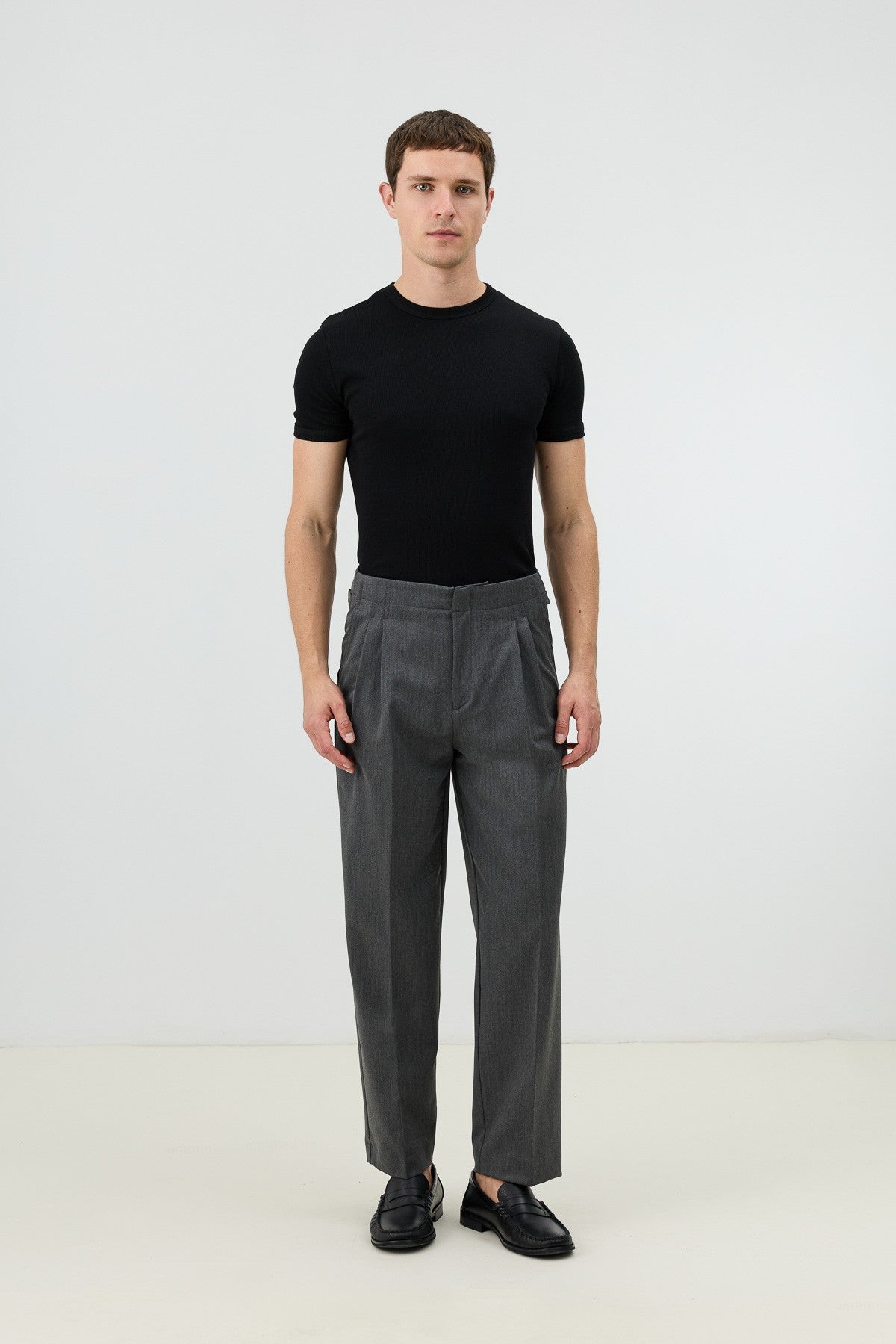 Antioch Men's Pants with Double-Pleated Cuff Detail