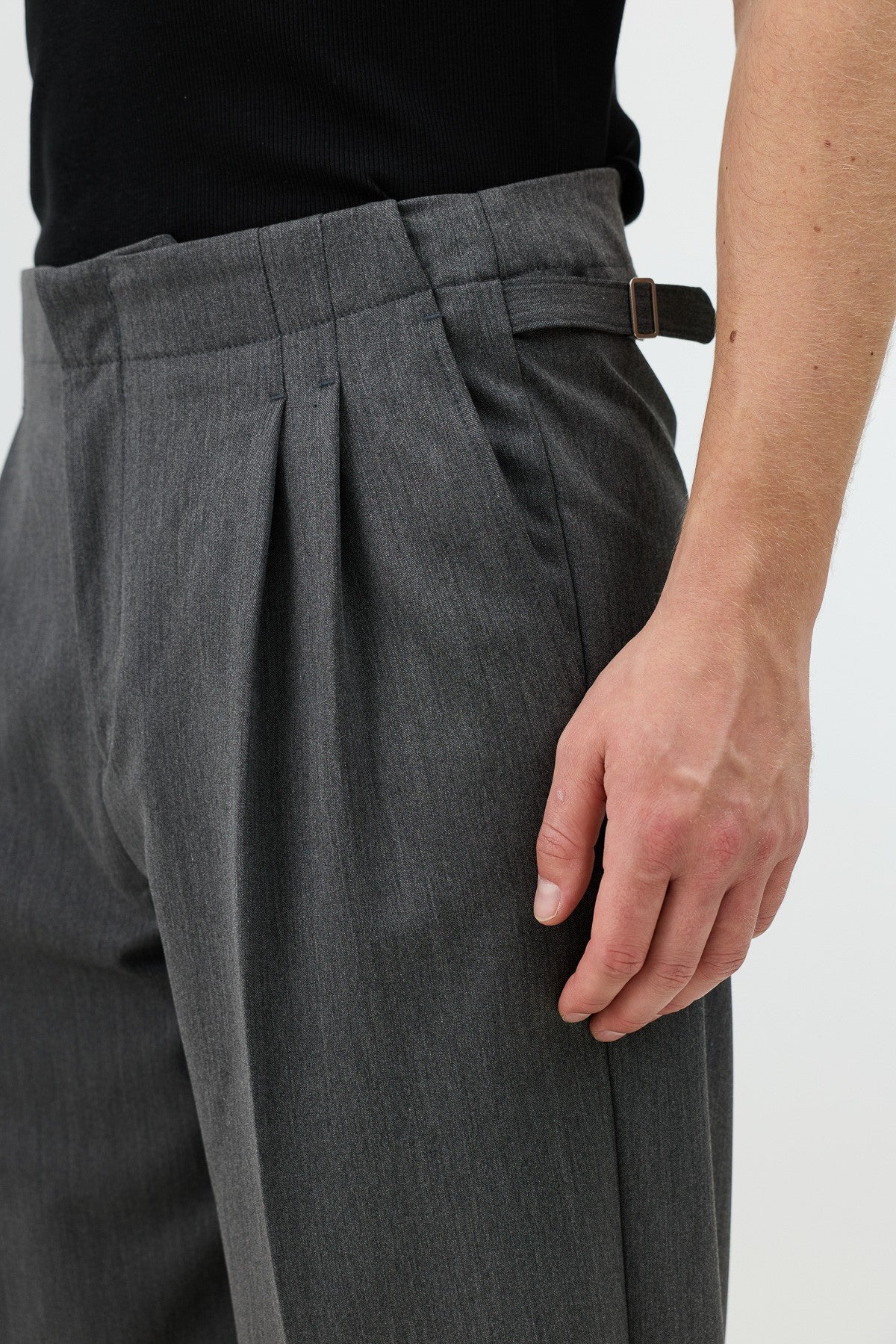 Antioch Men's Pants with Double-Pleated Cuff Detail