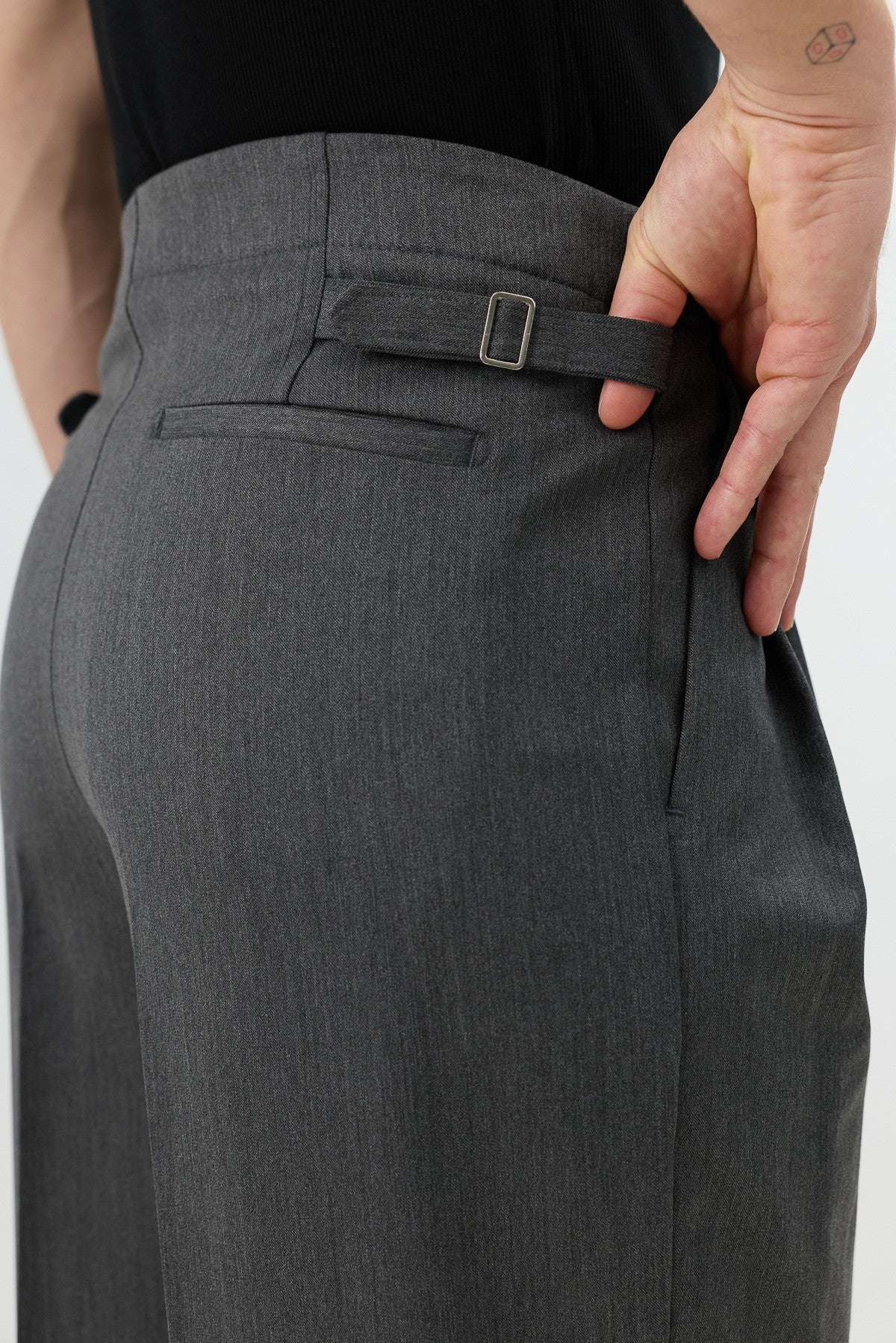 Antioch Men's Pants with Double-Pleated Cuff Detail