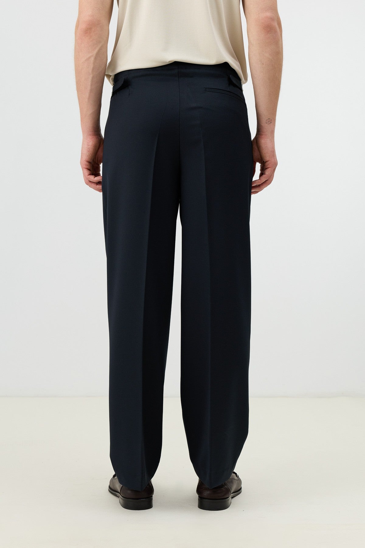 Antioch Men's Pants with Double-Pleated Cuff Detail
