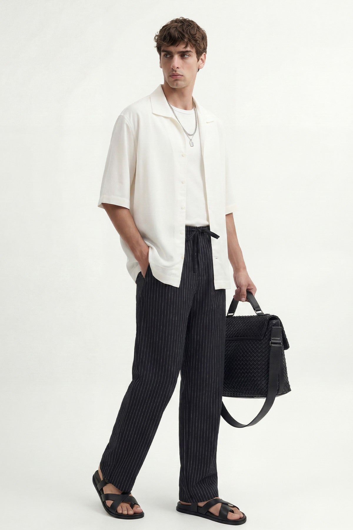 Antioch Men's Striped Pants with Modal Blend