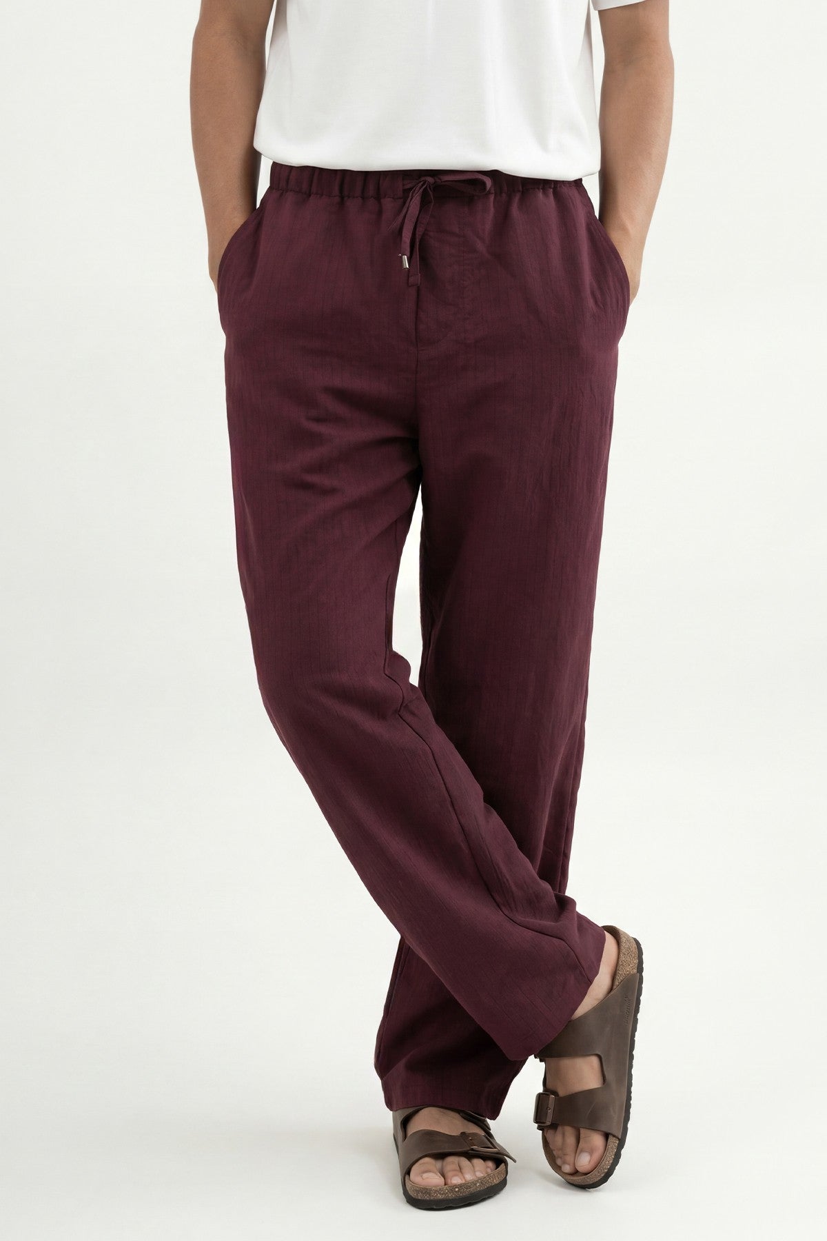 Men's Striped Pants with Modal Blend