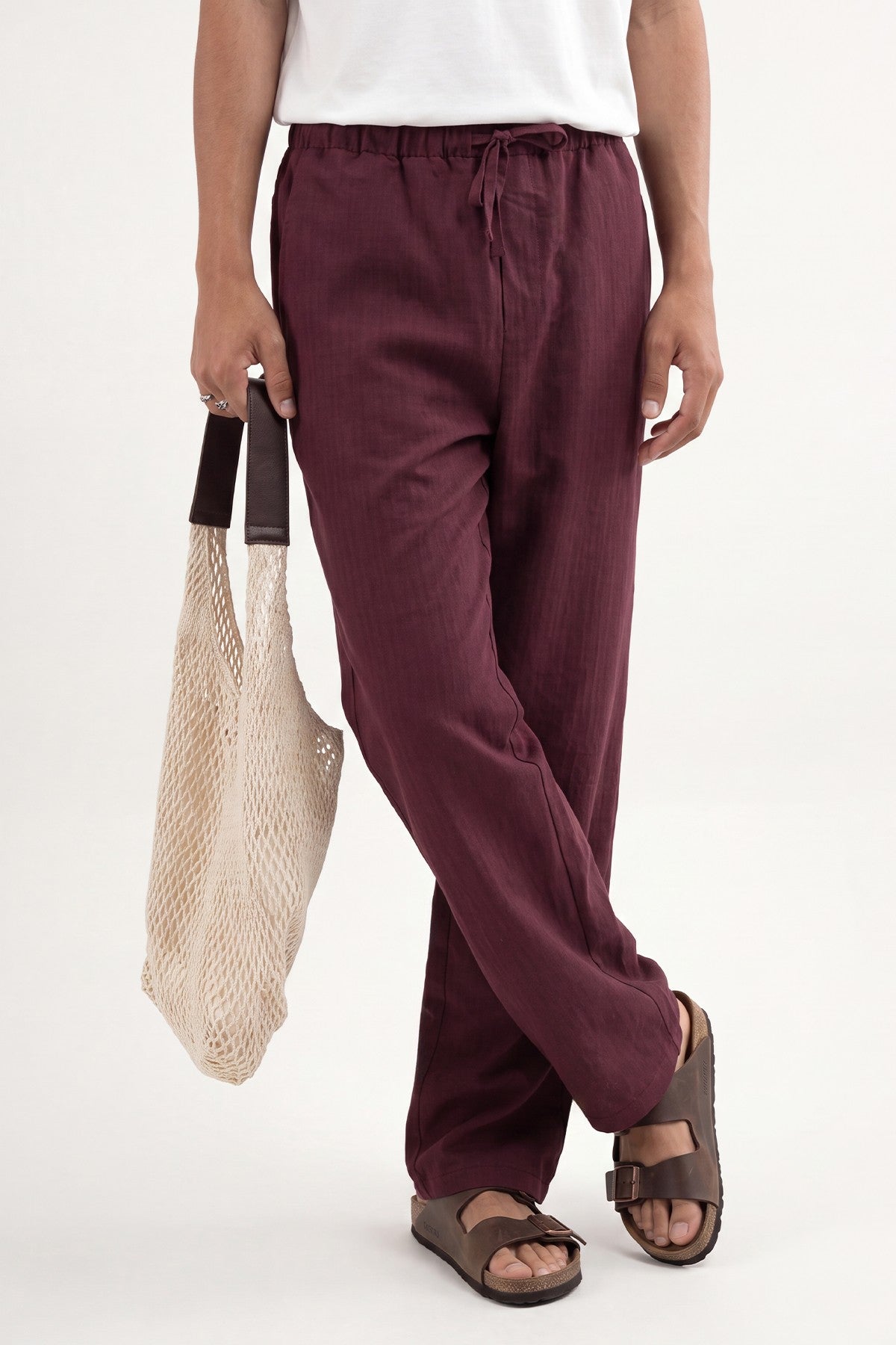 Men's Striped Pants with Modal Blend