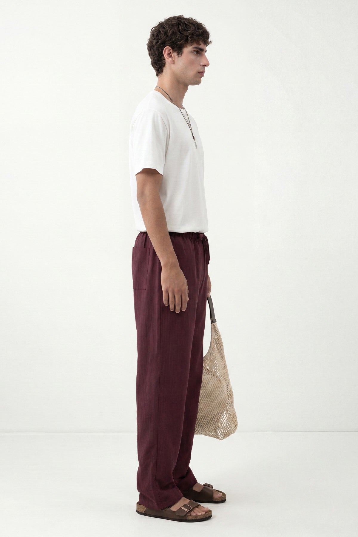 Men's Striped Pants with Modal Blend
