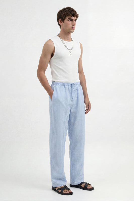 Men's Striped Pants with Modal Blend