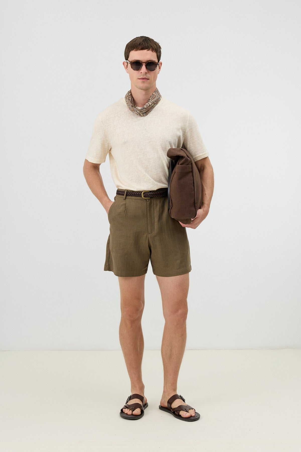 Antioch Men's Textured Linen-Blend Shorts