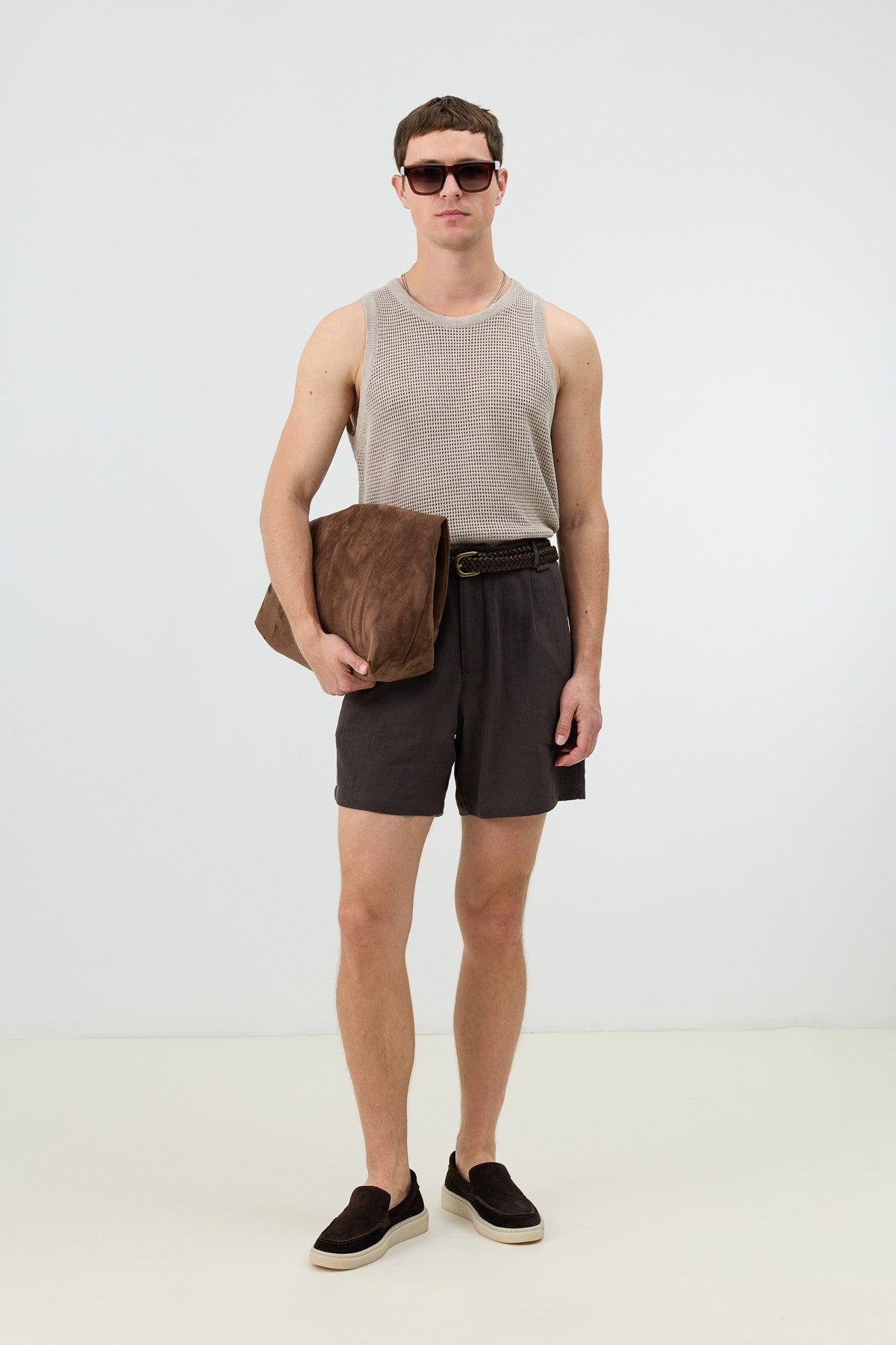 Antioch Men's Textured Linen-Blend Shorts