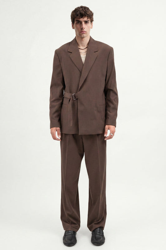 Pleated Relaxed-Fit Men's Pants