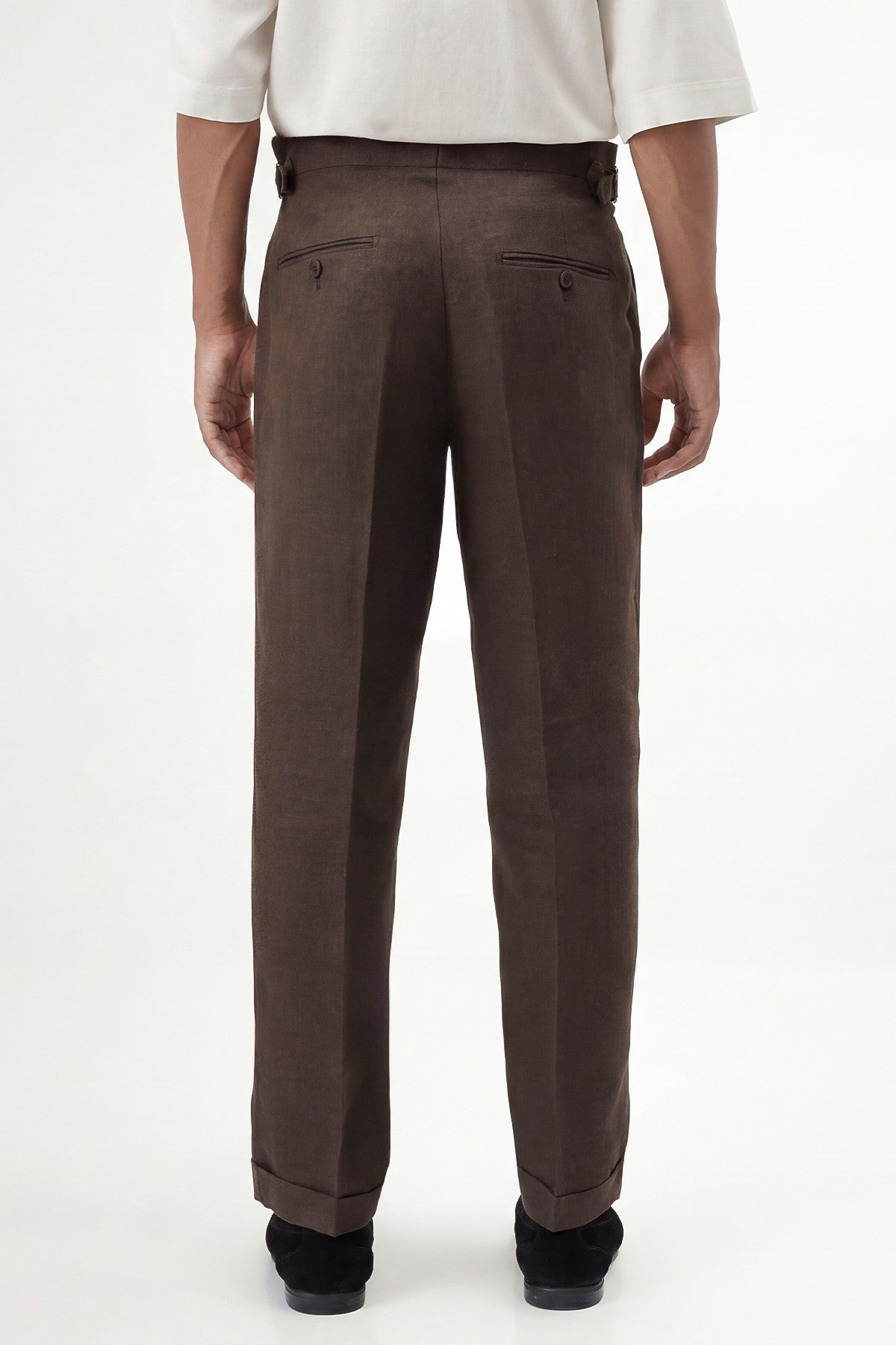 100% Linen Pants with Bow Detail