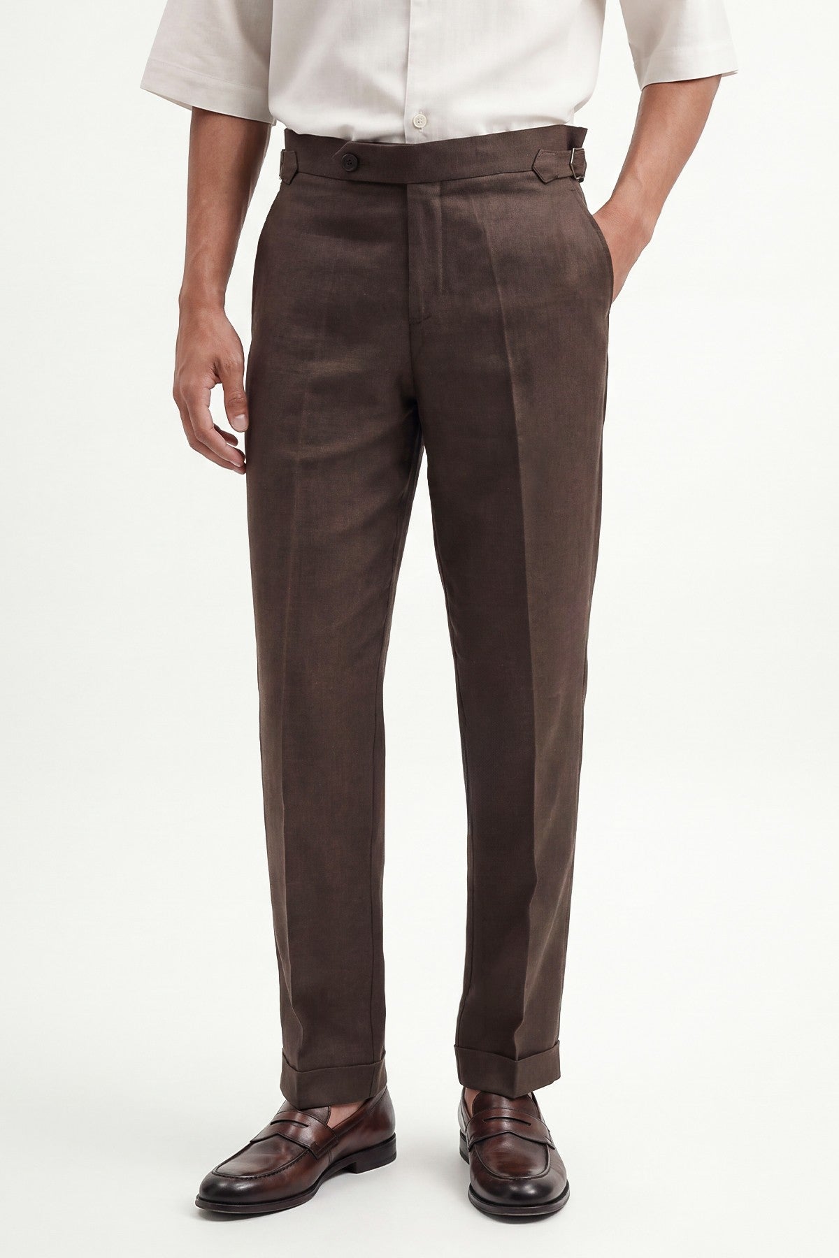 100% Linen Pants with Bow Detail