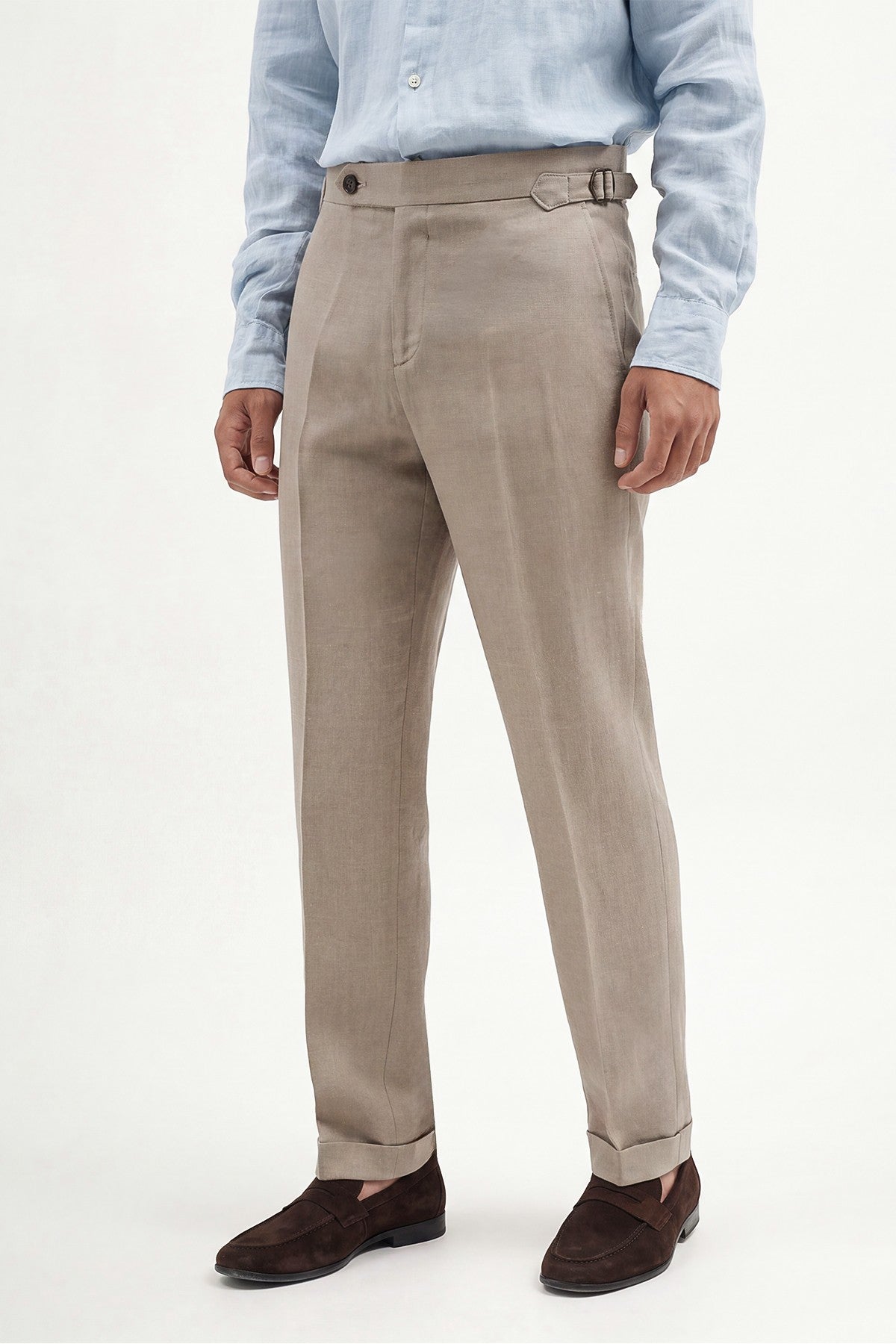 100% Linen Pants with Bow Detail
