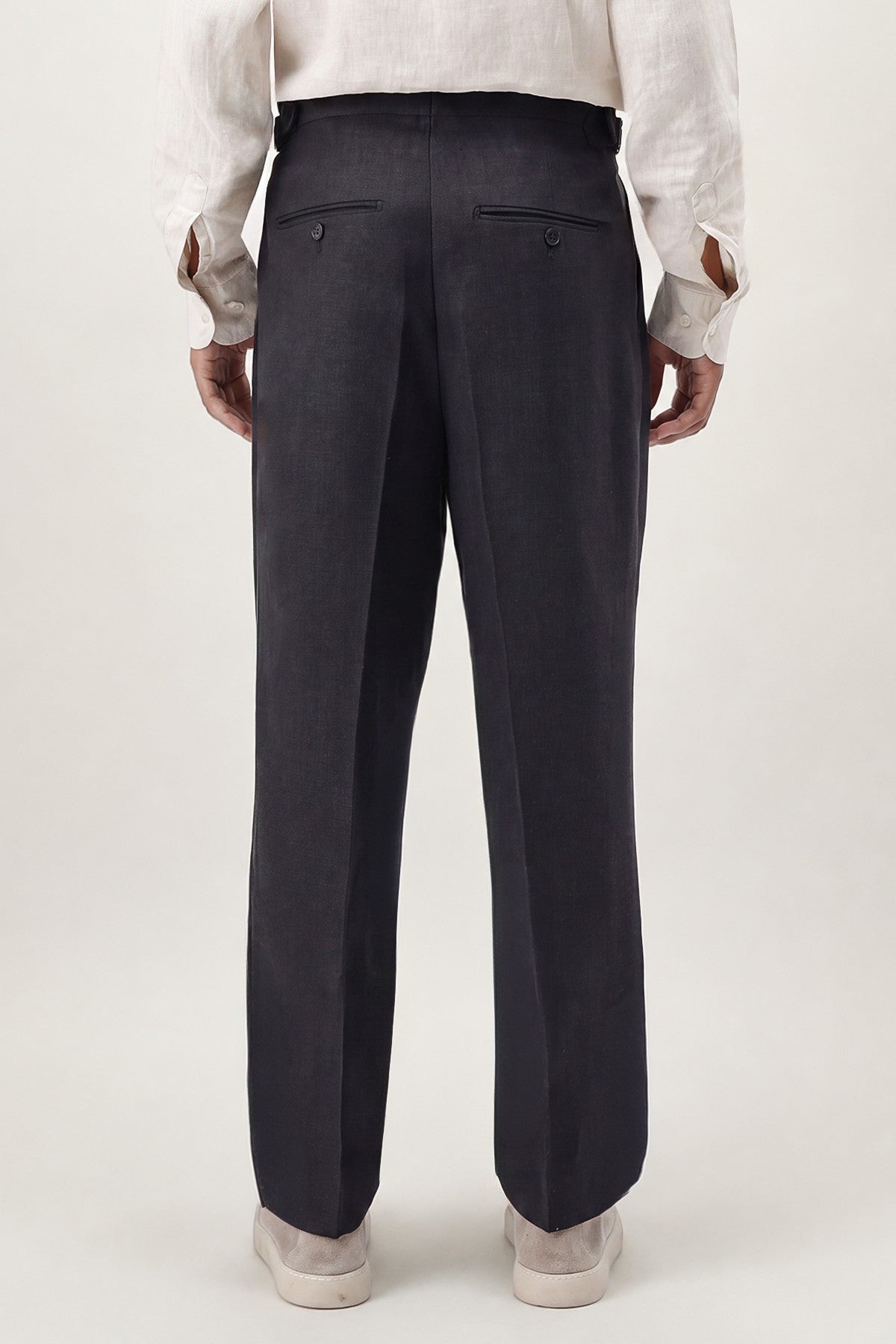 100% Linen Double-Pleated Pants