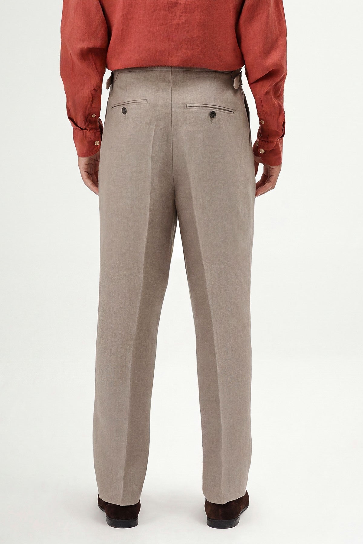 100% Linen Double-Pleated Pants