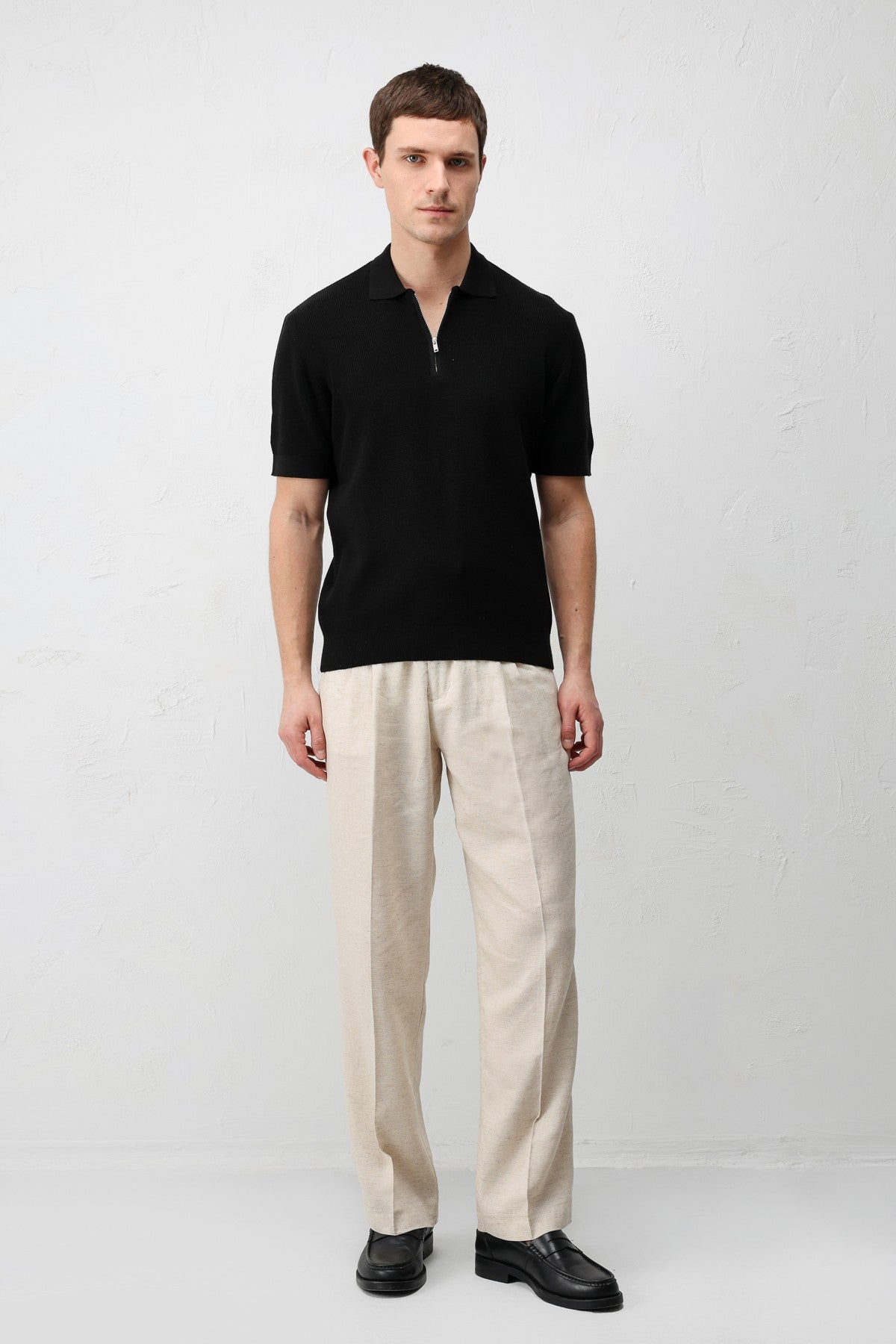 Antioch Comfort Slim Men's Zipper-Front Knit T-Shirt