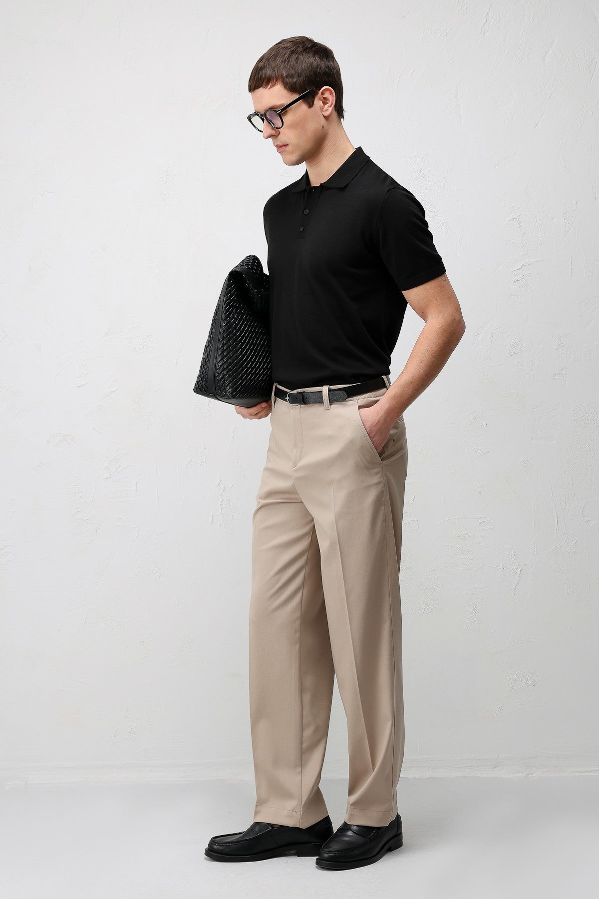 Antioch Comfort Slim Polo-Neck Men's Knit T-Shirt
