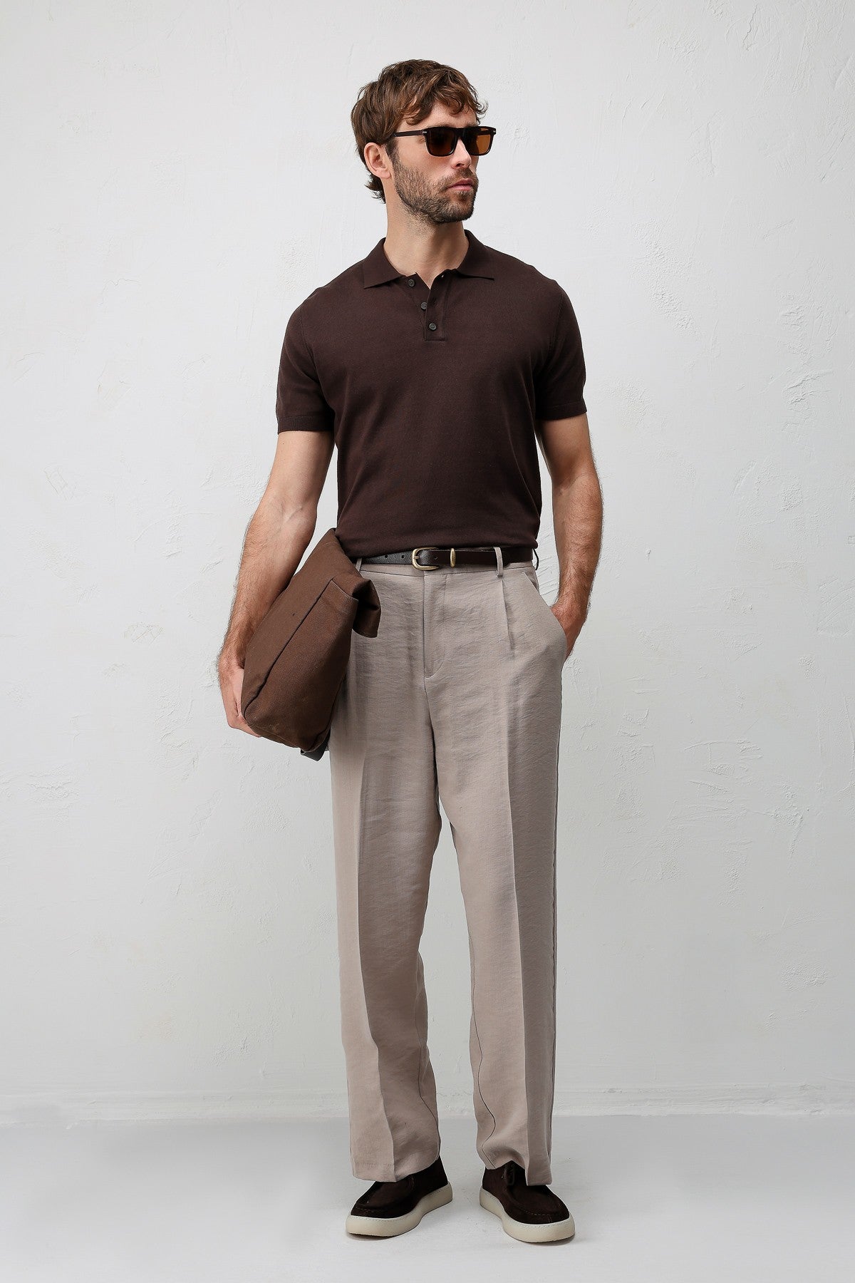 Antioch Comfort Slim Polo-Neck Men's Knit T-Shirt