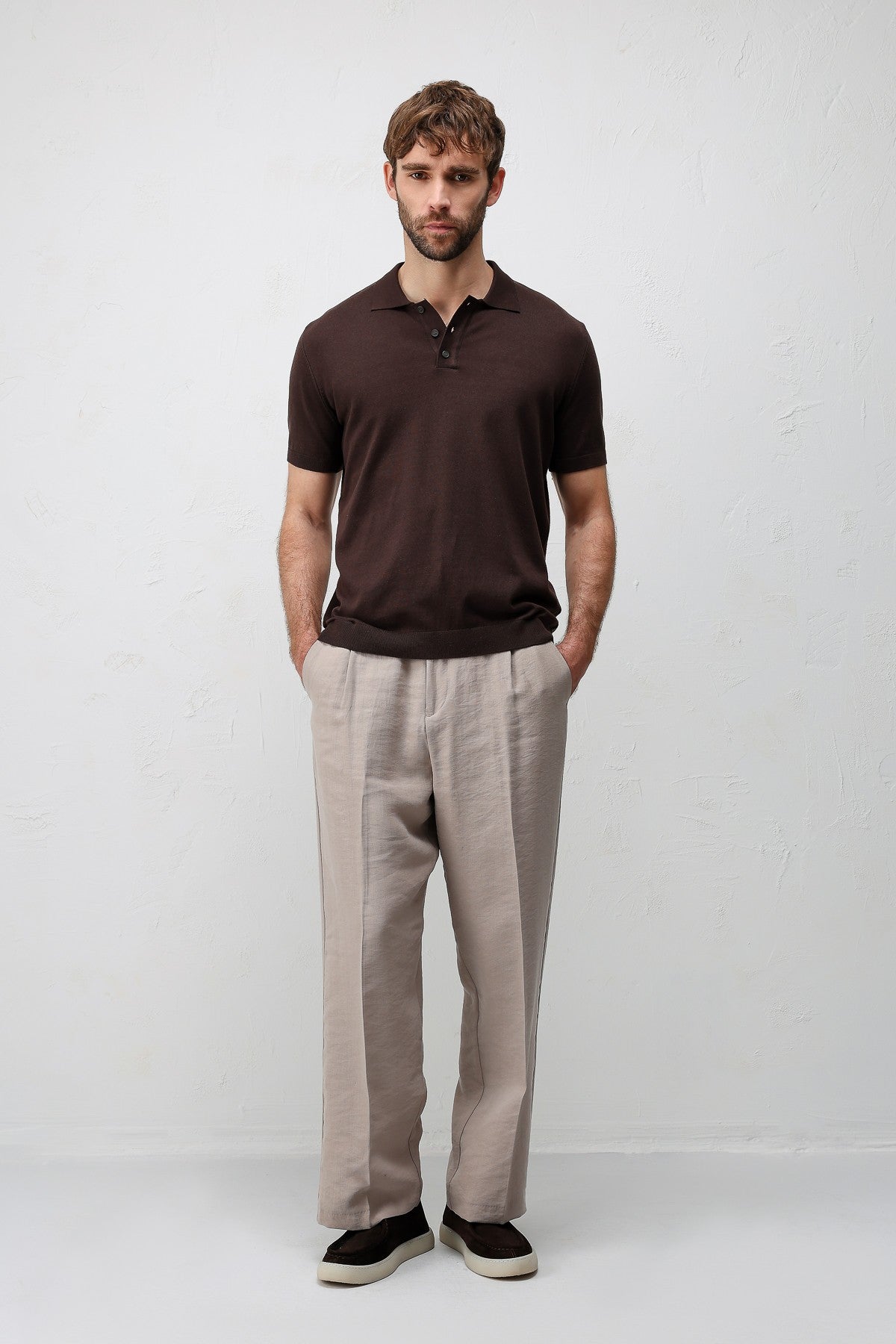 Antioch Comfort Slim Polo-Neck Men's Knit T-Shirt
