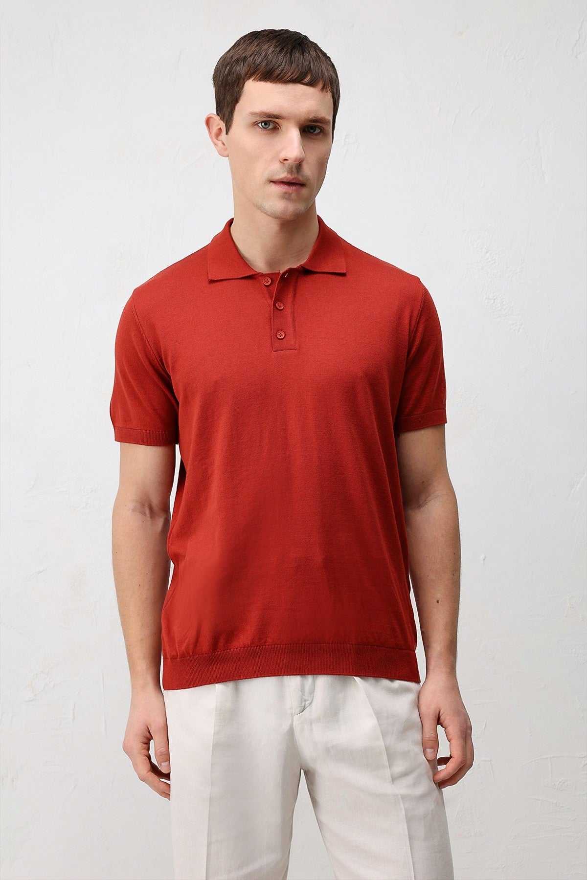 Antioch Comfort Slim Polo-Neck Men's Knit T-Shirt
