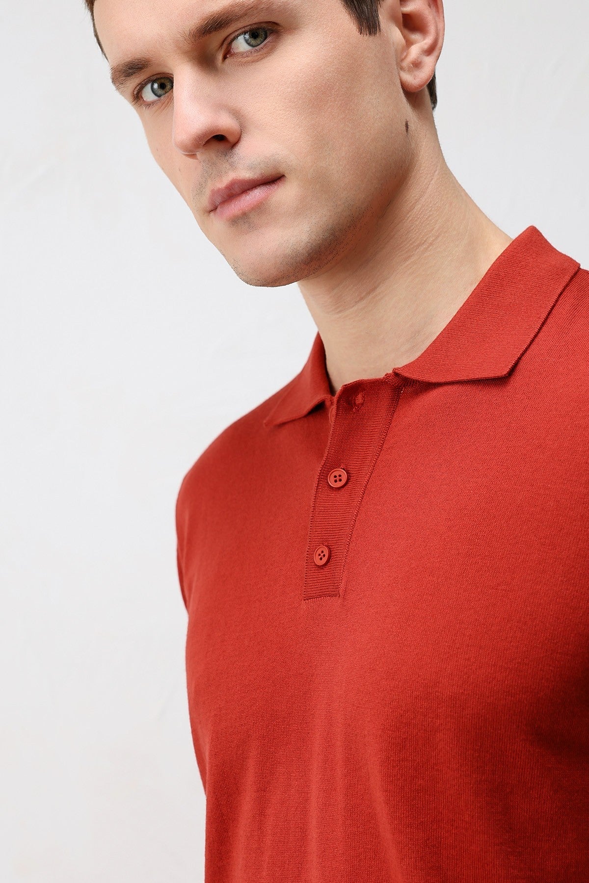 Antioch Comfort Slim Polo-Neck Men's Knit T-Shirt
