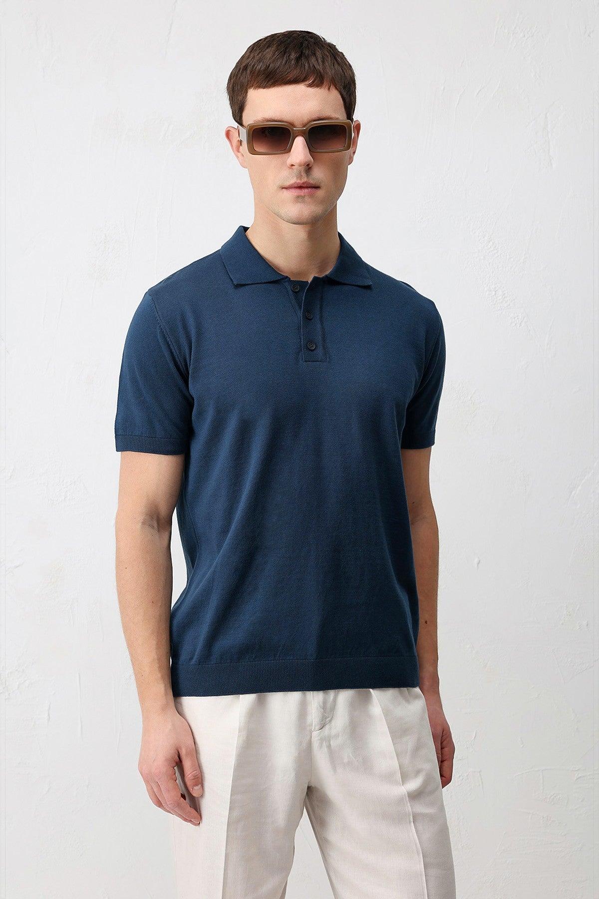 Antioch Comfort Slim Polo-Neck Men's Knit T-Shirt