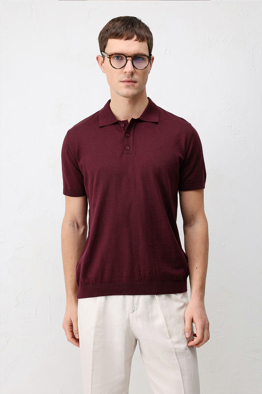 Antioch Comfort Slim Polo-Neck Men's Knit T-Shirt