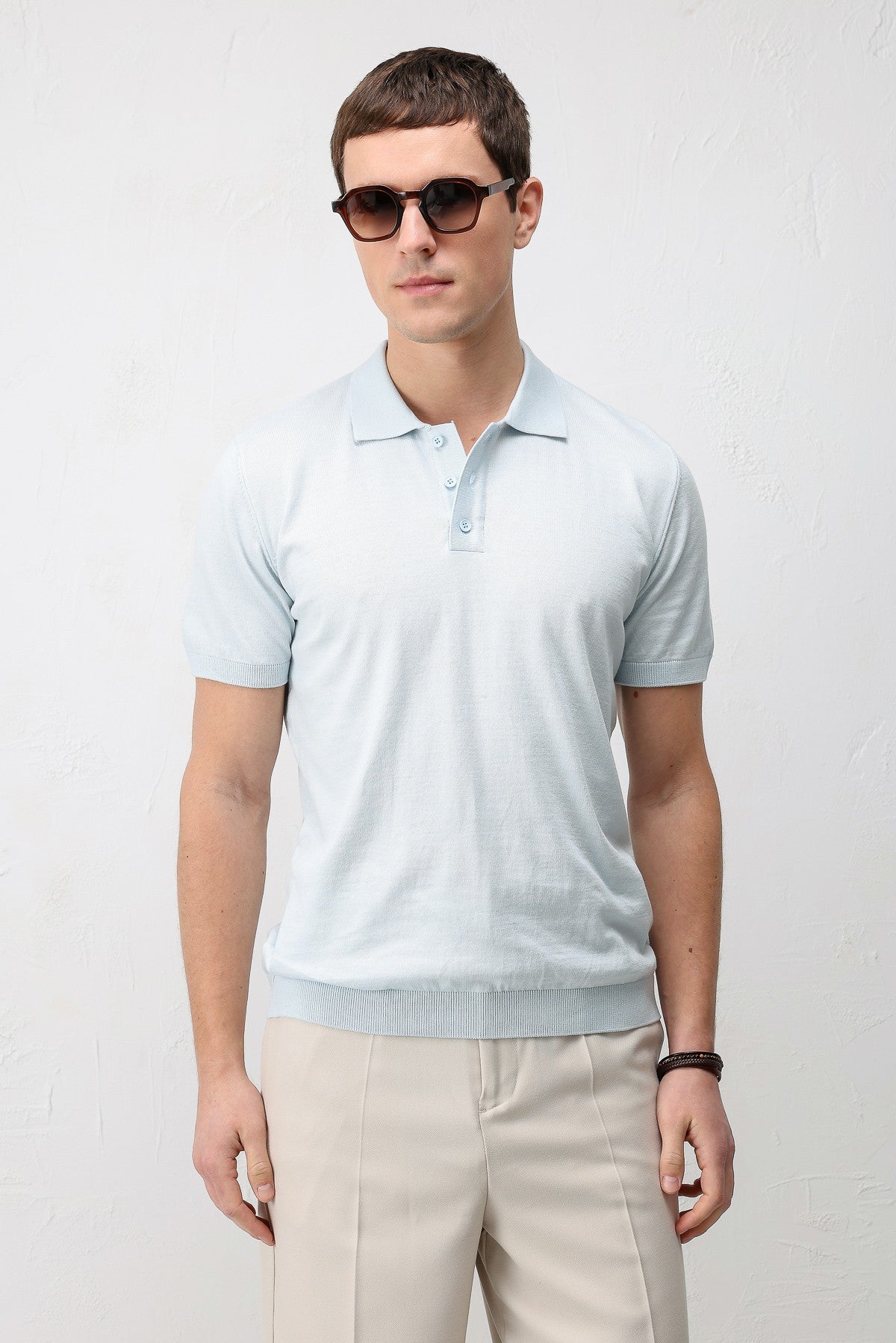 Antioch Comfort Slim Polo-Neck Men's Knit T-Shirt