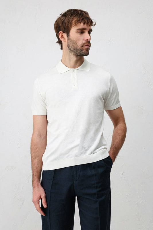 Antioch Comfort Slim Polo-Neck Men's Knit T-Shirt