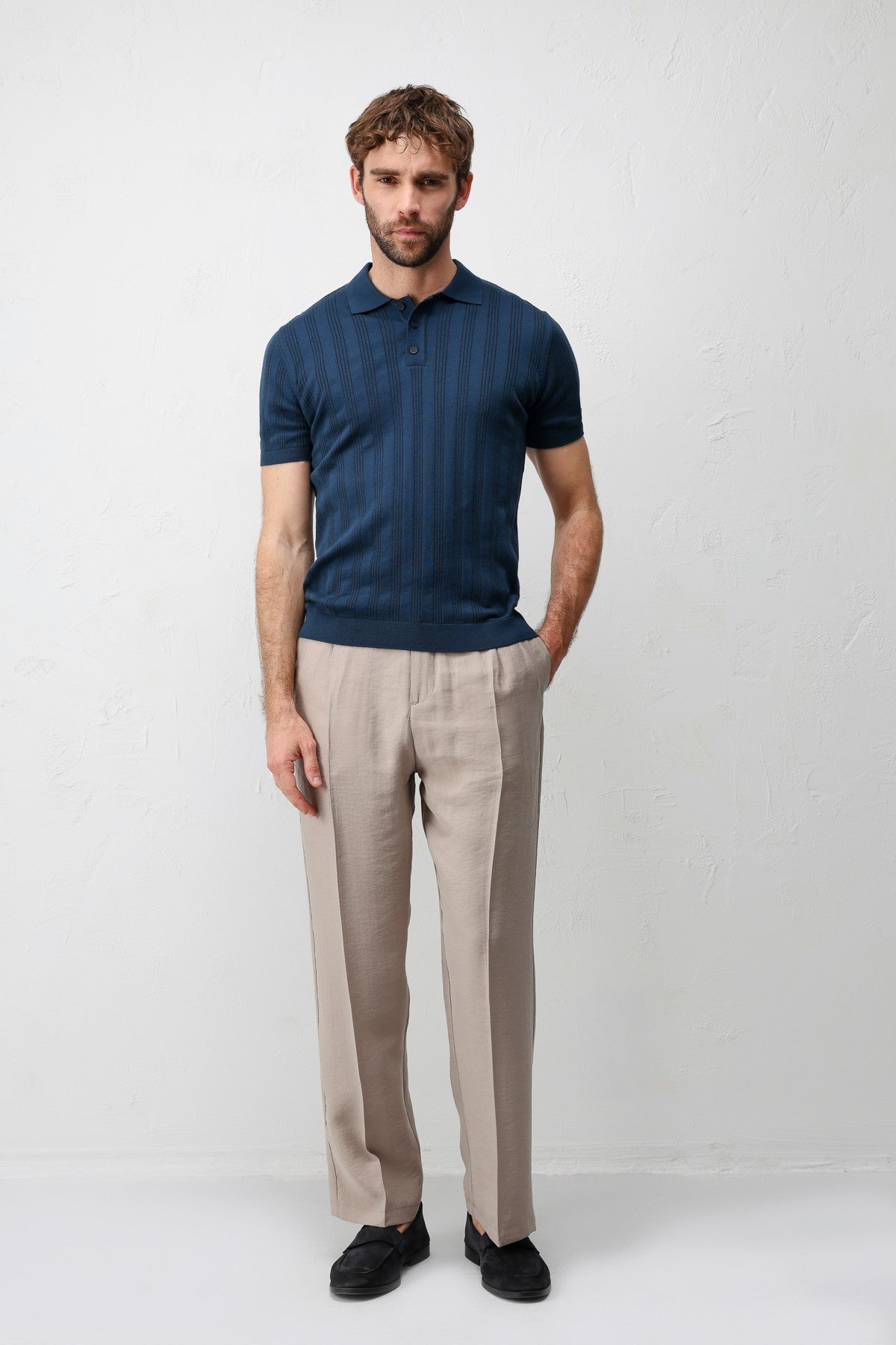 Antioch Textured Knit Men's Polo T-Shirt