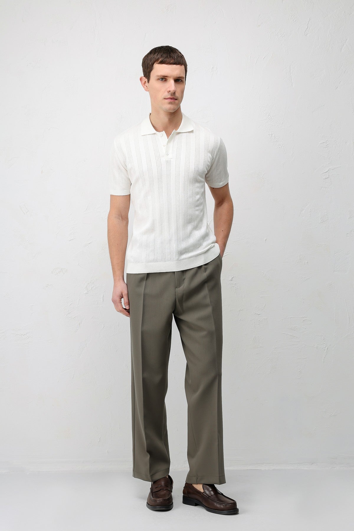 Antioch Textured Knit Men's Polo T-Shirt