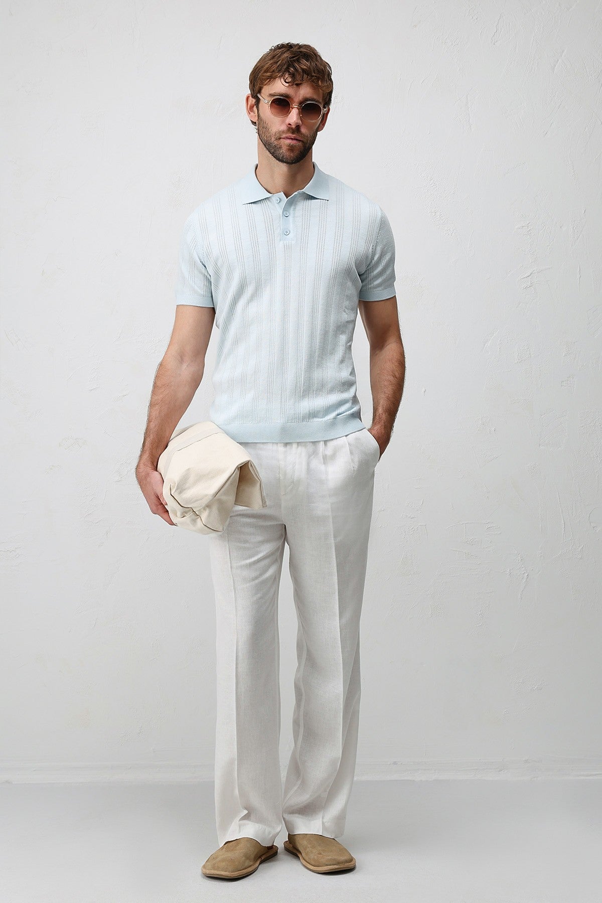 Antioch Textured Knit Men's Polo T-Shirt