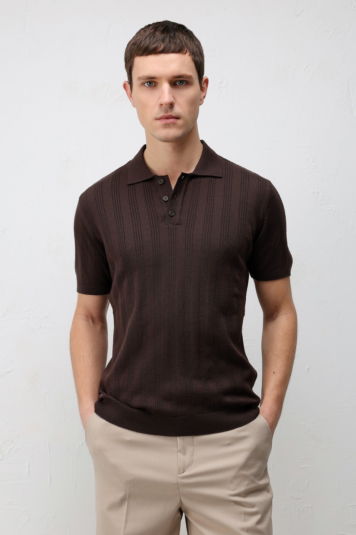 Antioch Textured Knit Men's Polo T-Shirt